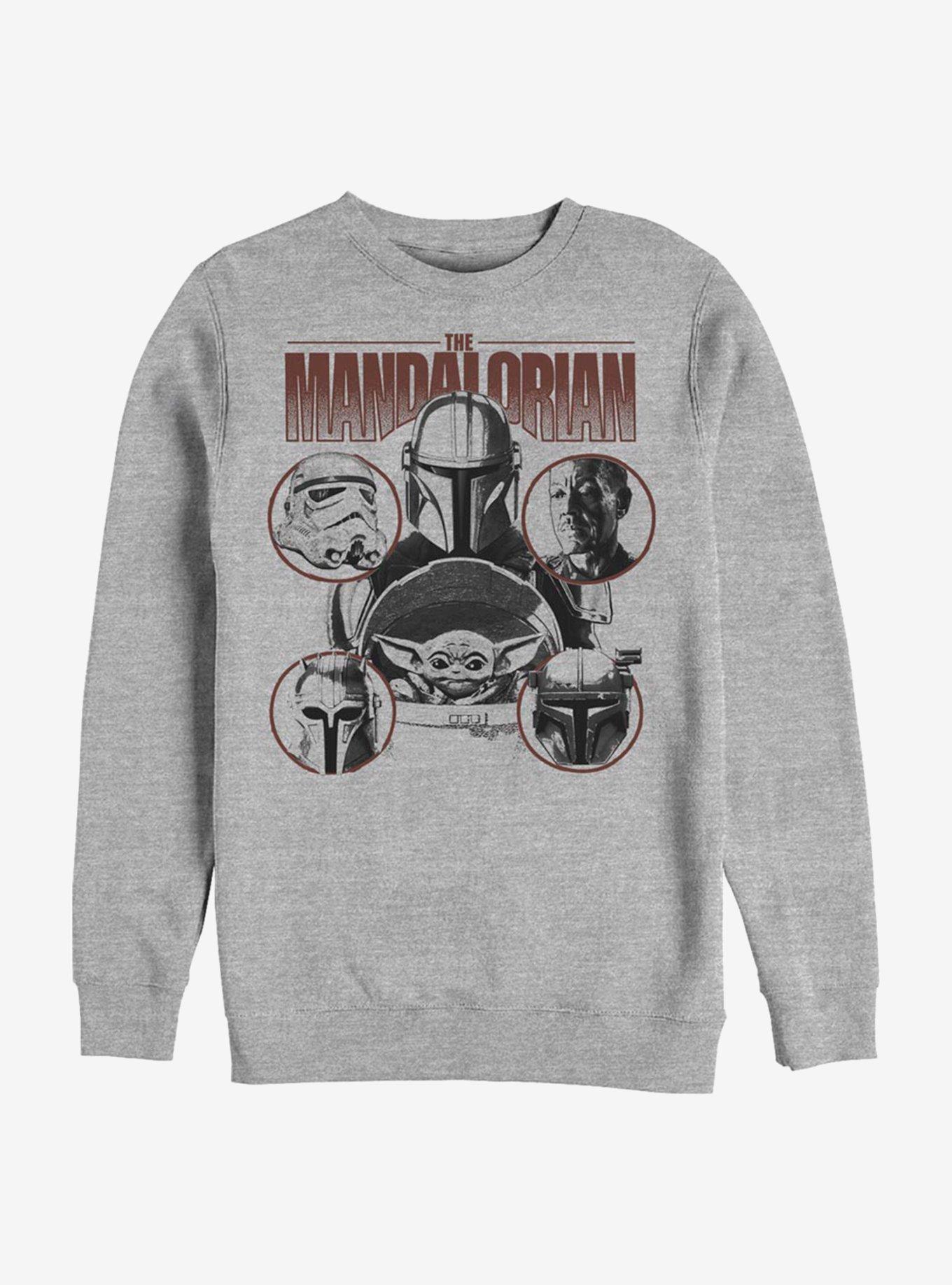 Star Wars The Mandalorian Favored Odds Crew Sweatshirt, ATH HTR, hi-res