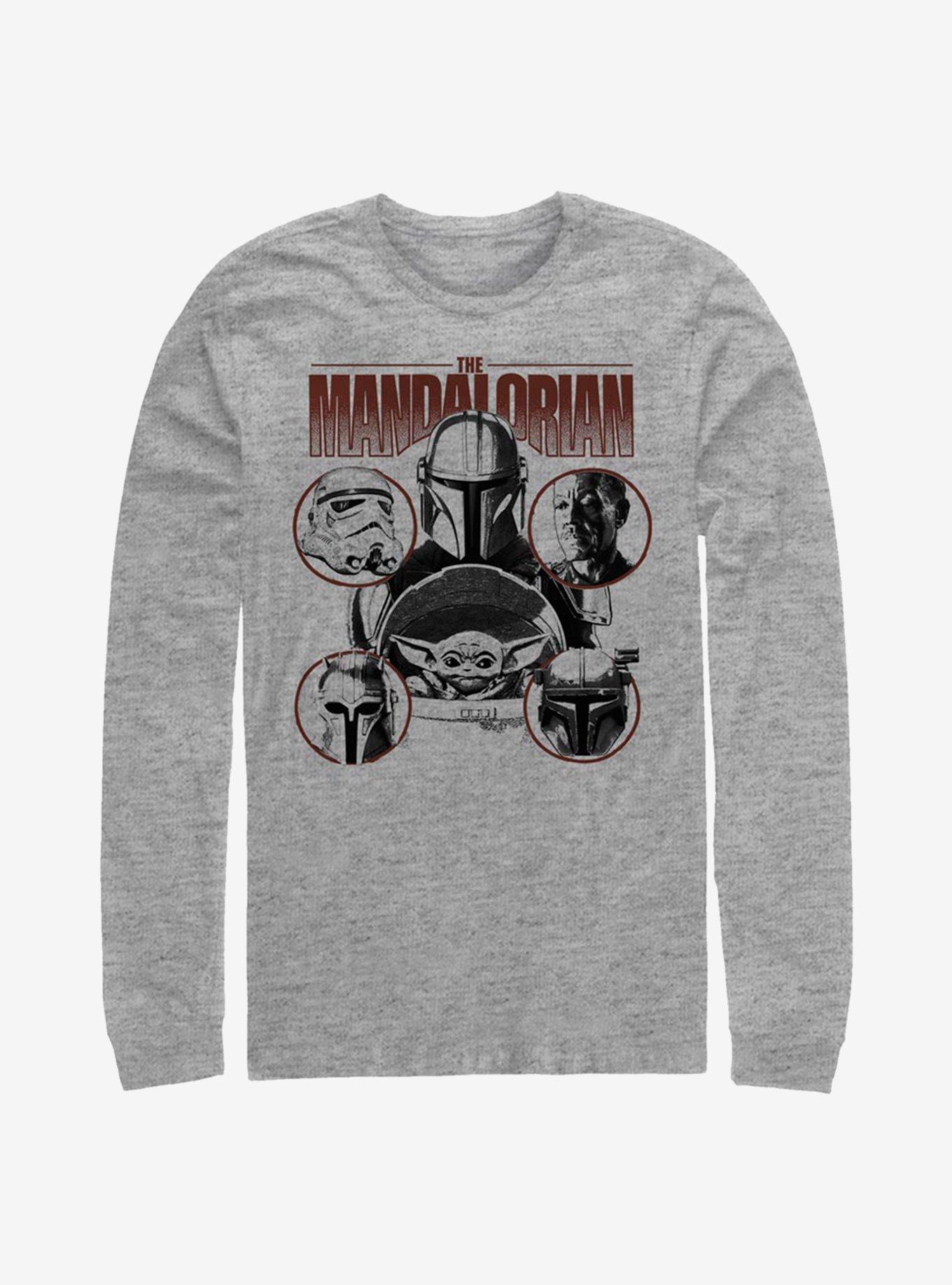 Star Wars The Mandalorian Favored Odds Long-Sleeve T-Shirt, ATH HTR, hi-res