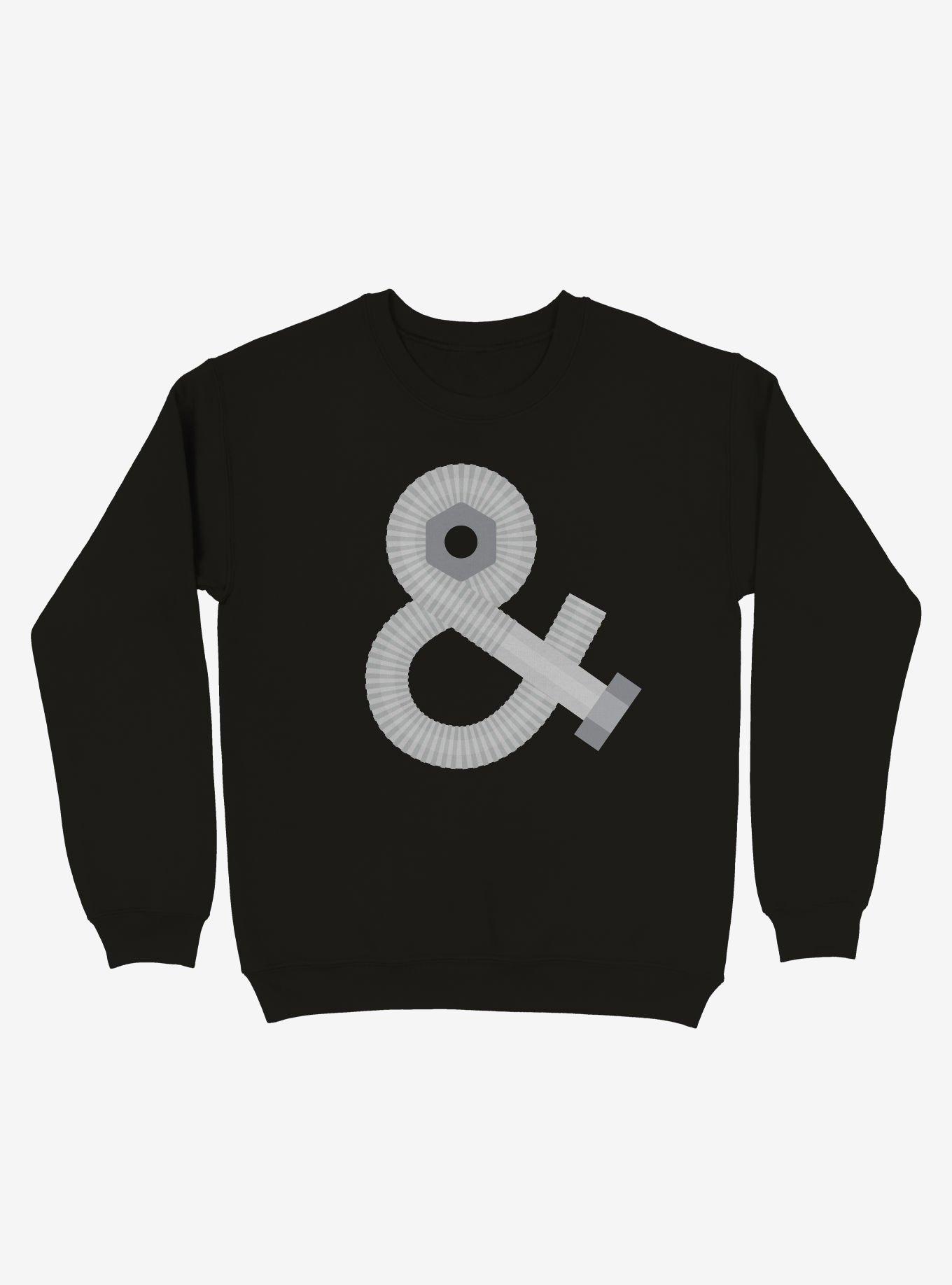 Nuts & Bolts Crew Sweatshirt, BLACK, hi-res