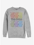 Star Wars The Mandalorian Vintage The Child Crew Sweatshirt, ATH HTR, hi-res