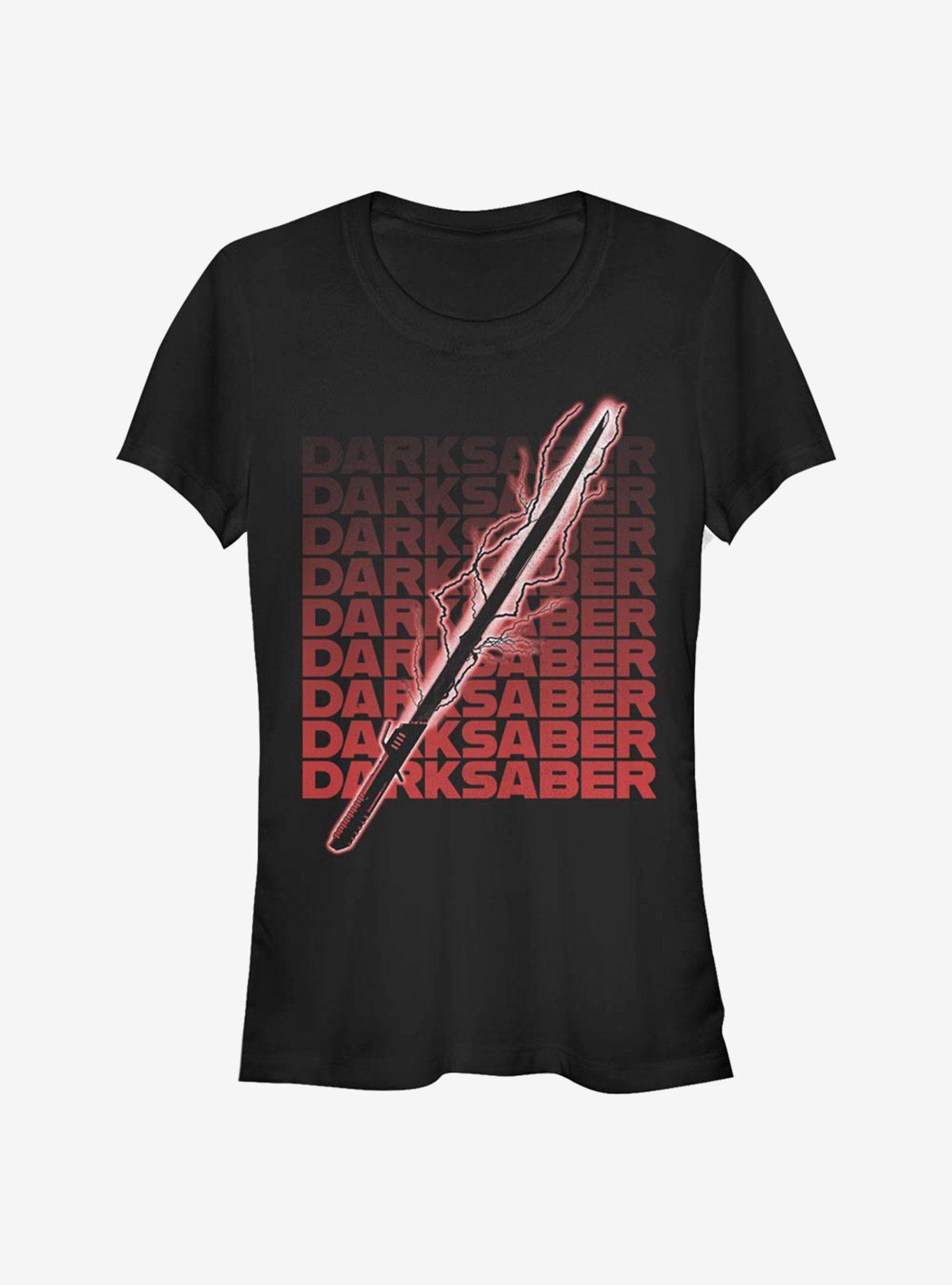 Star Wars The Mandalorian Darksaber Text Girls T-Shirt, BLACK, hi-res