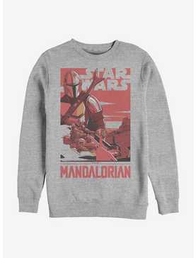 Star Wars The Mandalorian Mad Mando Poster Crew Sweatshirt, , hi-res