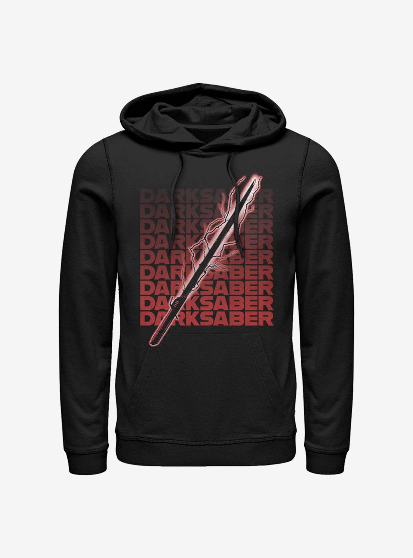 Star Wars The Mandalorian Darksaber Text Hoodie, BLACK, hi-res