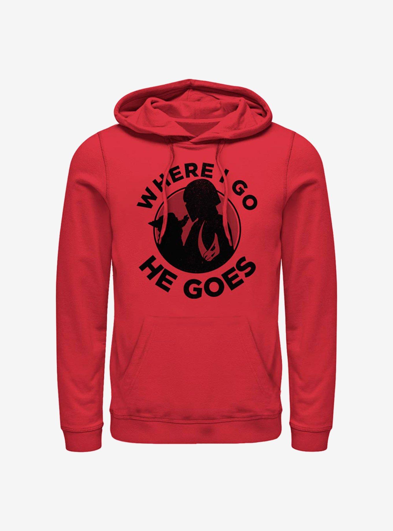 Star Wars The Mandalorian Where I Go He Goes Hoodie, , hi-res