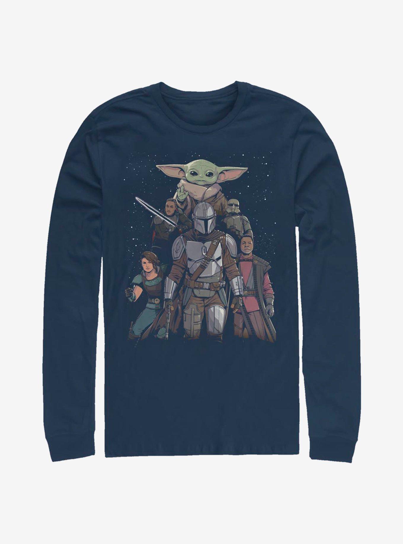 Star Wars The Mandalorian Poster Long-Sleeve T-Shirt, NAVY, hi-res