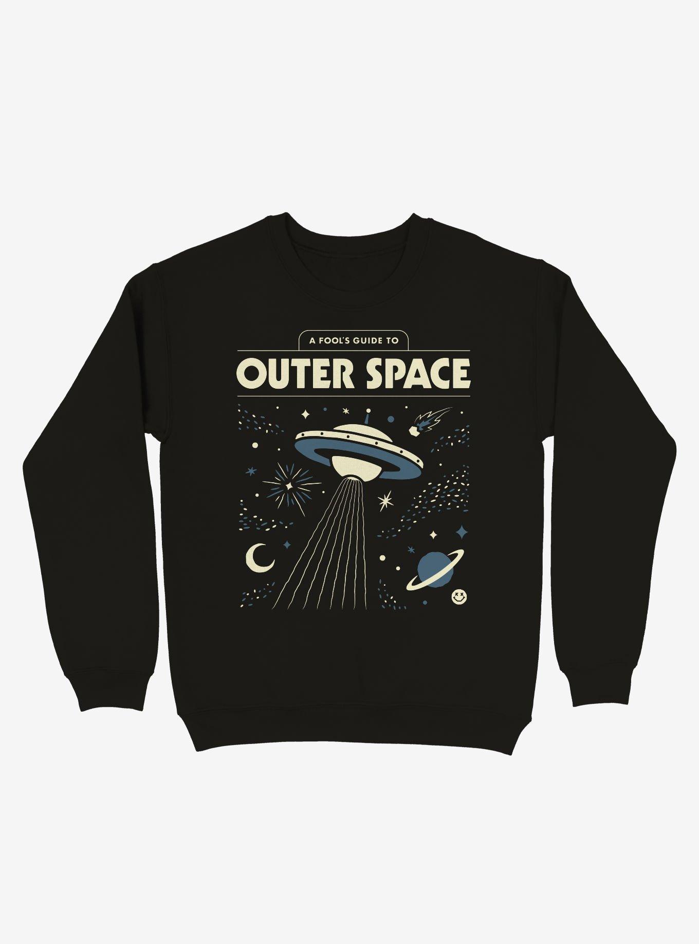 A Fool's Guide To Outer Space Crew Sweatshirt, BLACK, hi-res