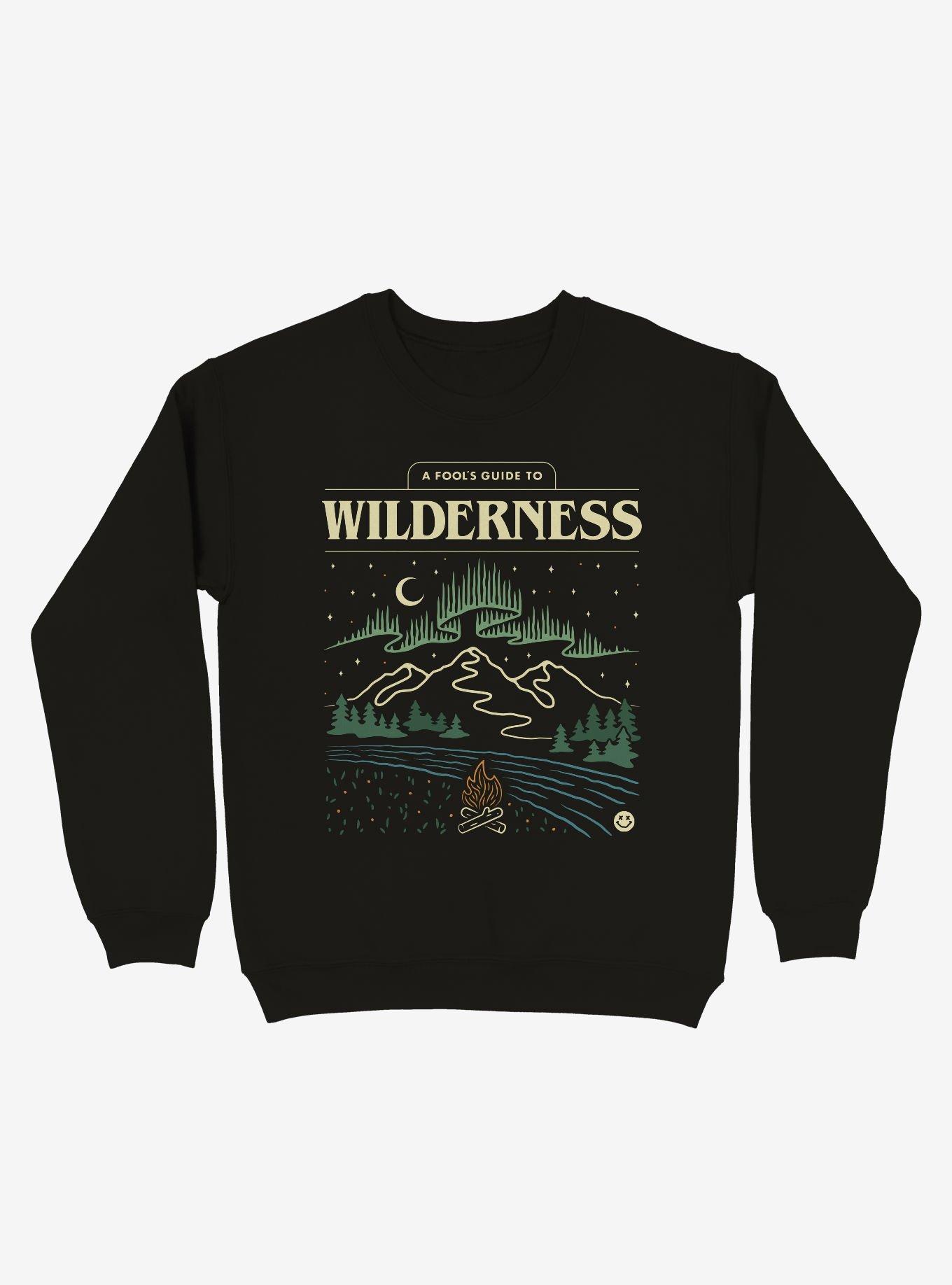 A Fool's Guide To Wilderness Crew Sweatshirt, BLACK, hi-res