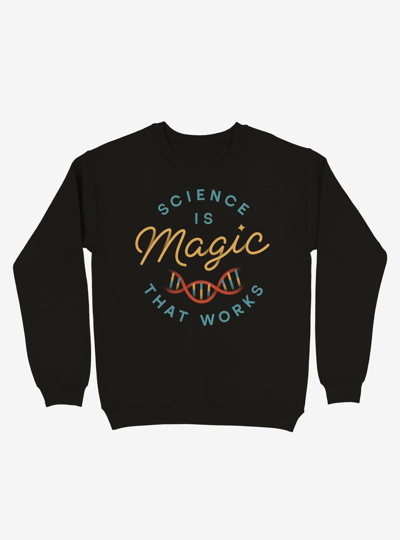 Science Is Magic Text Crew Sweatshirt, , hi-res