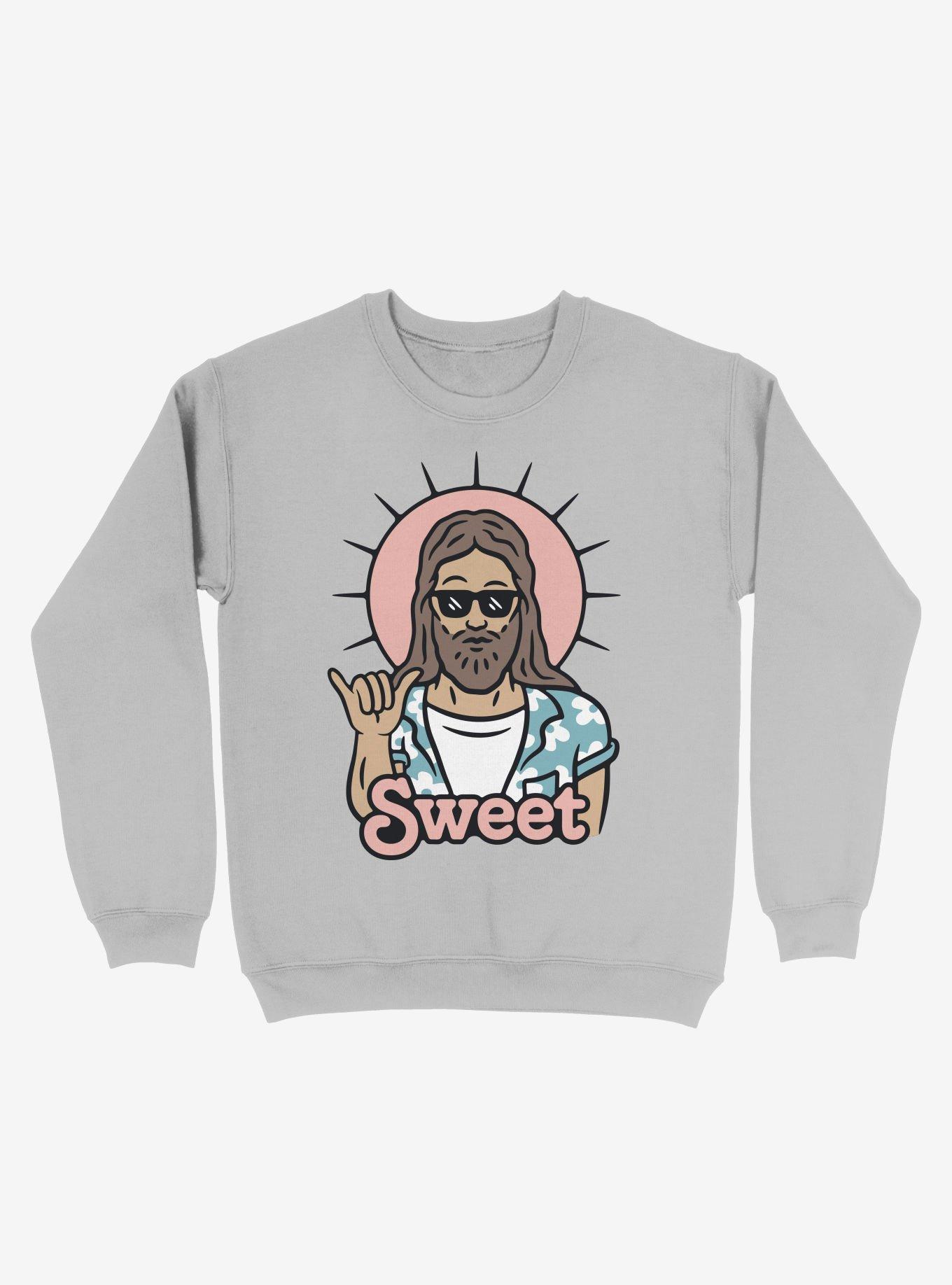 Sweet Cool Shades Jesus Crew Sweatshirt, , hi-res
