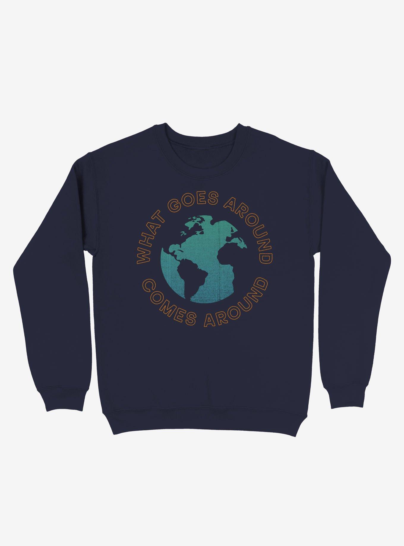 What Goes Around Comes Around Earth Crew Sweatshirt, , hi-res