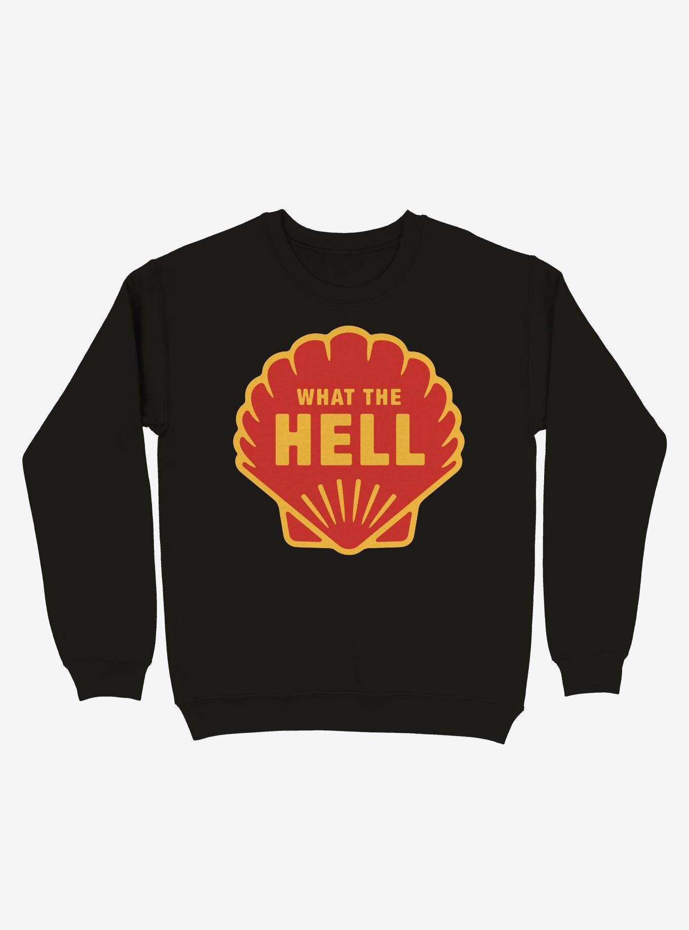 What The Hell Shell Crew Sweatshirt, BLACK, hi-res