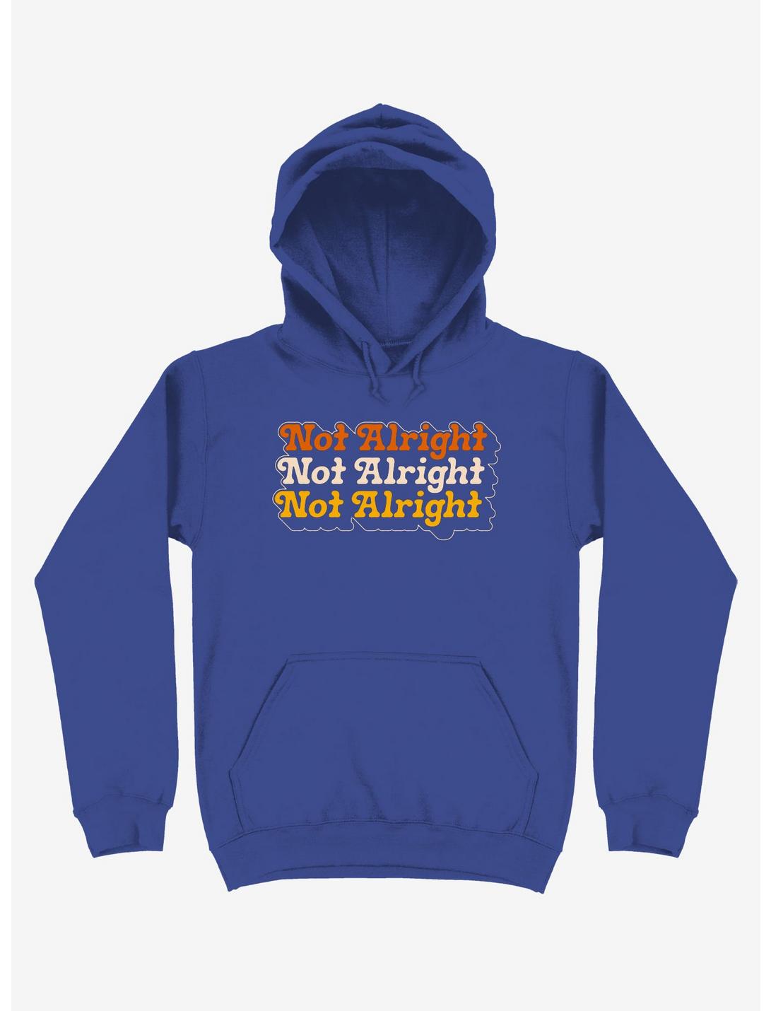 Not Alright Stacked Text Hoodie, ROYAL, hi-res