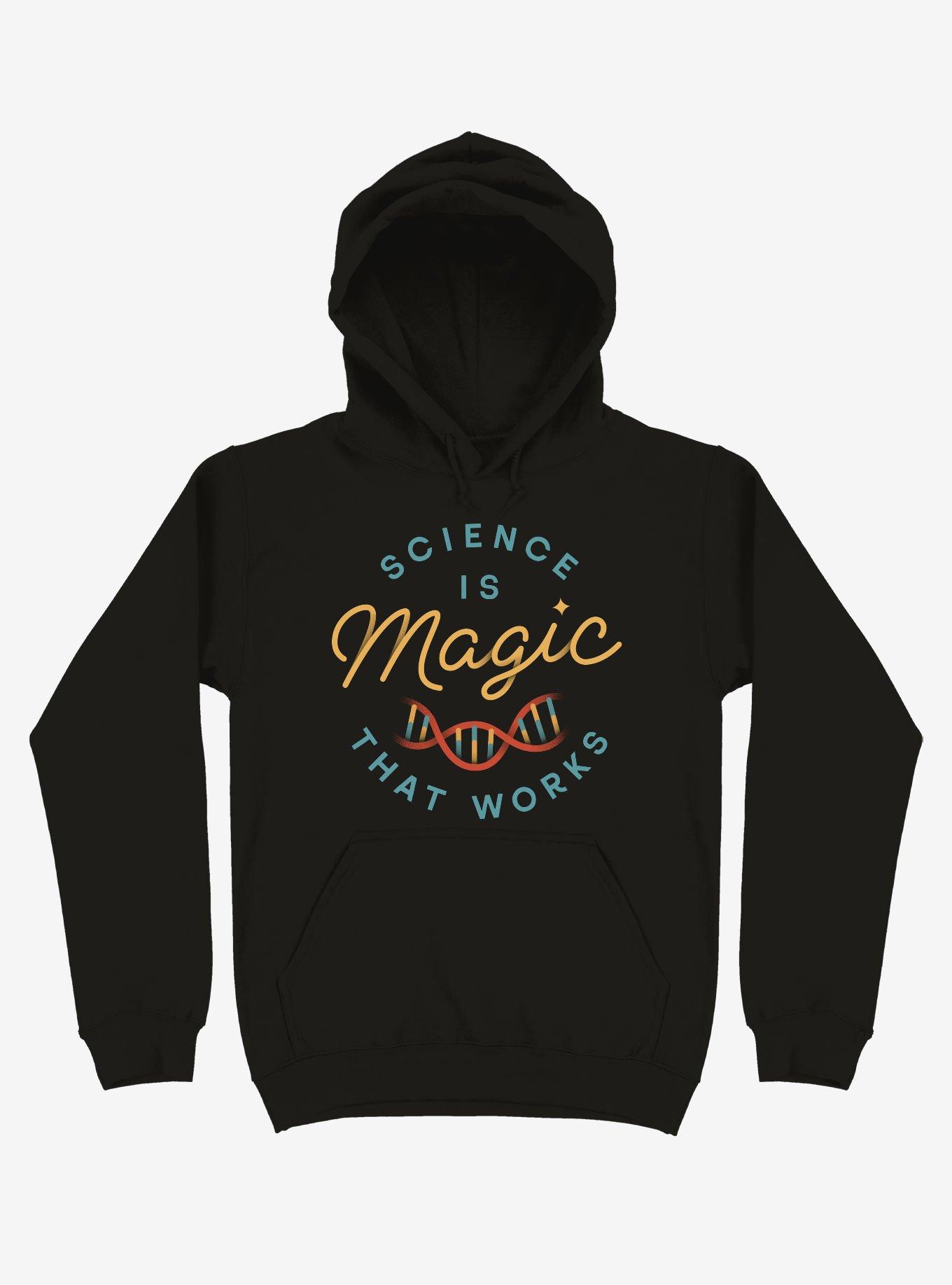 Science Is Magic Text Hoodie, BLACK, hi-res