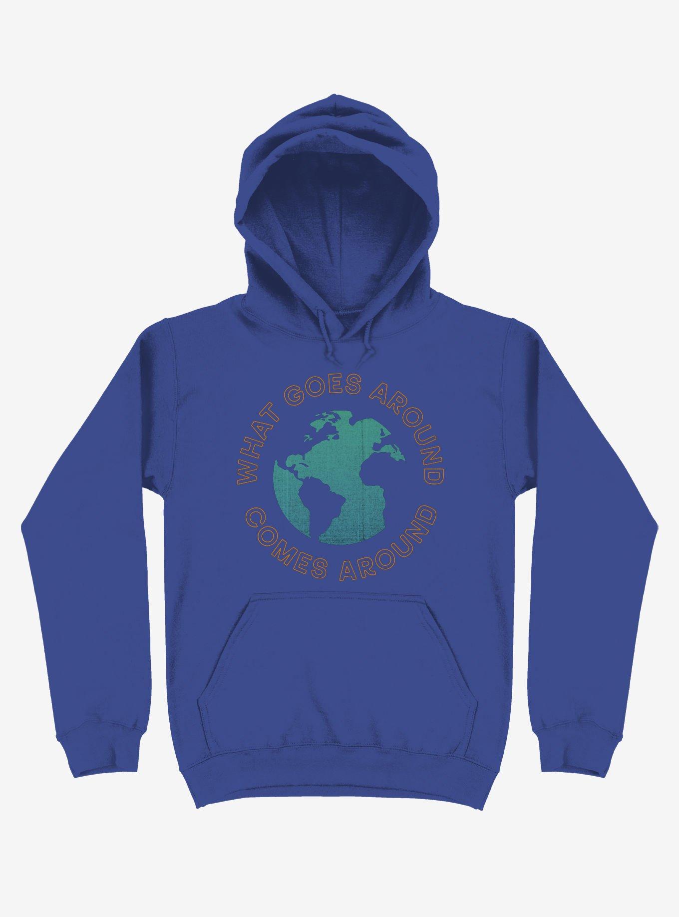 What Goes Around Comes Around Earth Hoodie, ROYAL, hi-res