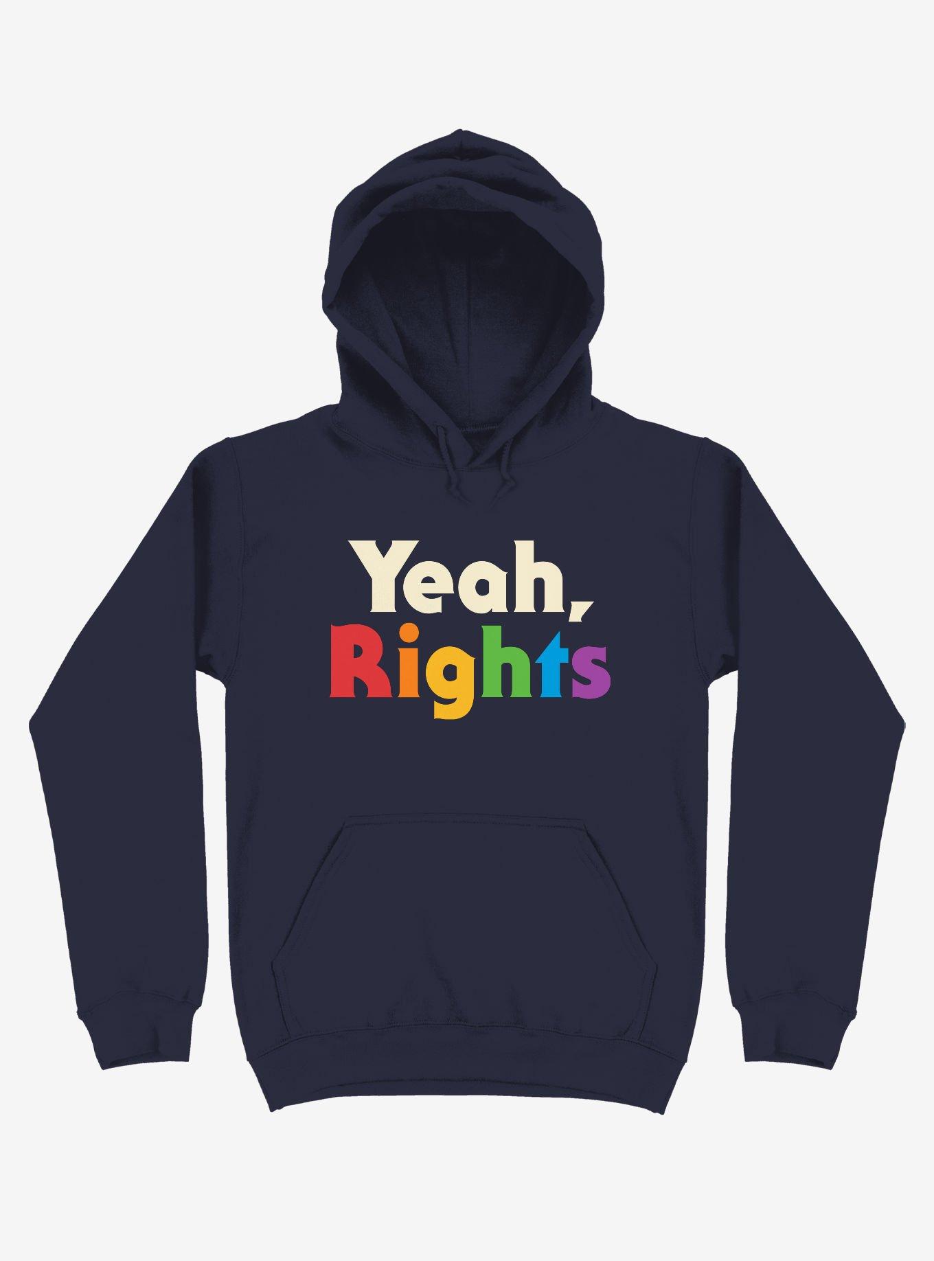 Yeah, Rights Rainbow Text Hoodie, , hi-res