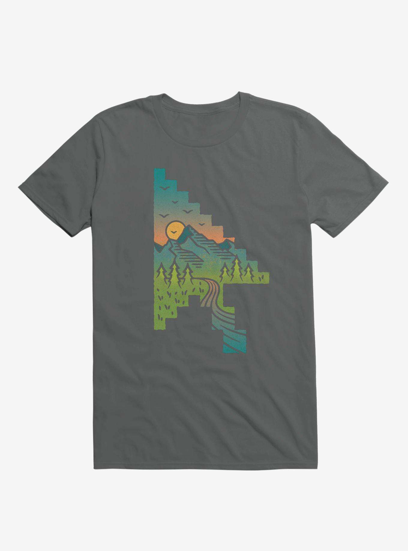 Point Of View Landscape T-Shirt, CHARCOAL, hi-res