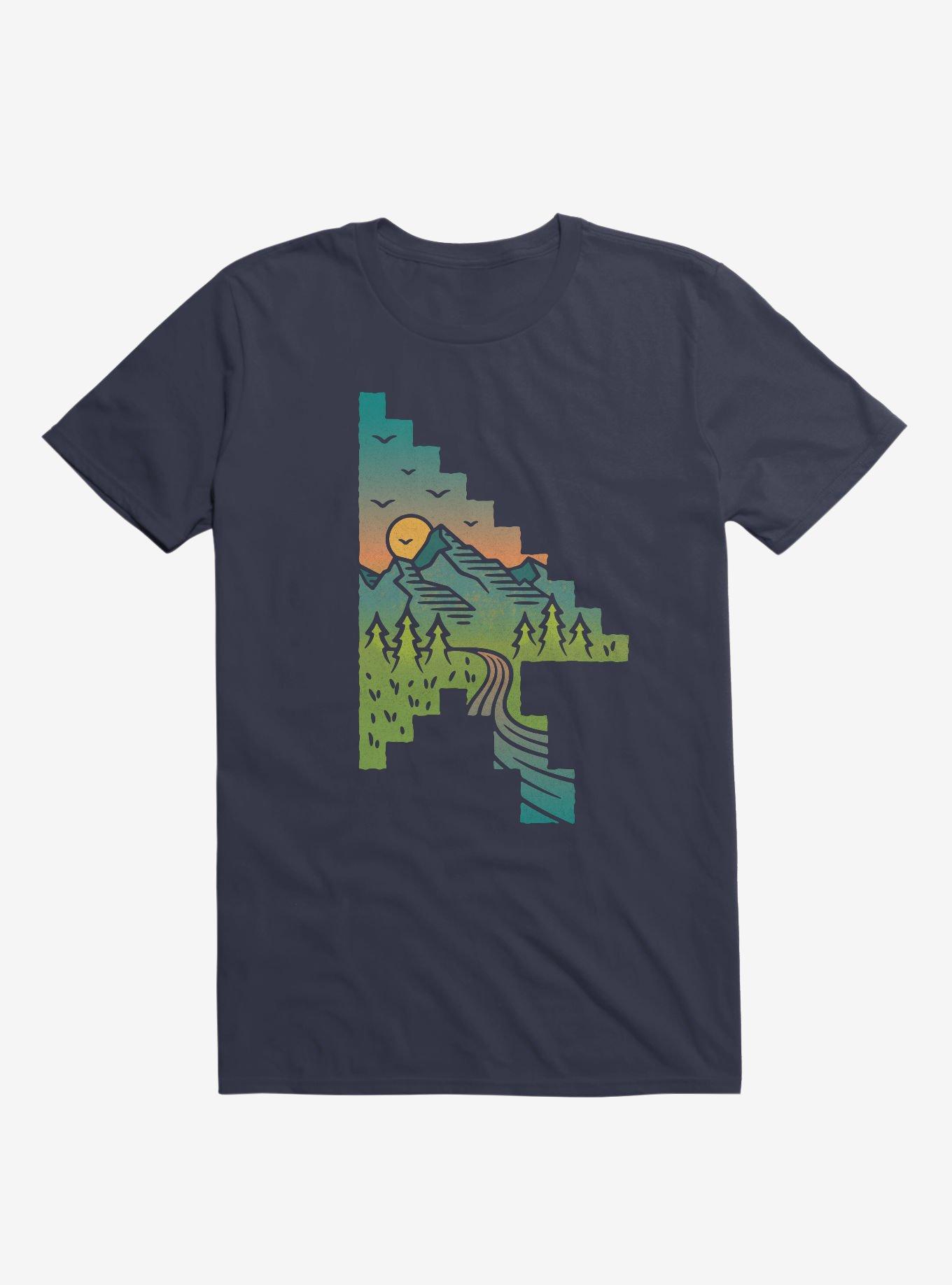 Point Of View Landscape T-Shirt, NAVY, hi-res