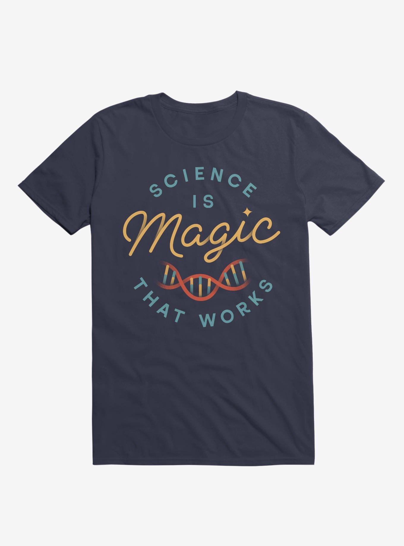 Science Is Magic Text T-Shirt, NAVY, hi-res