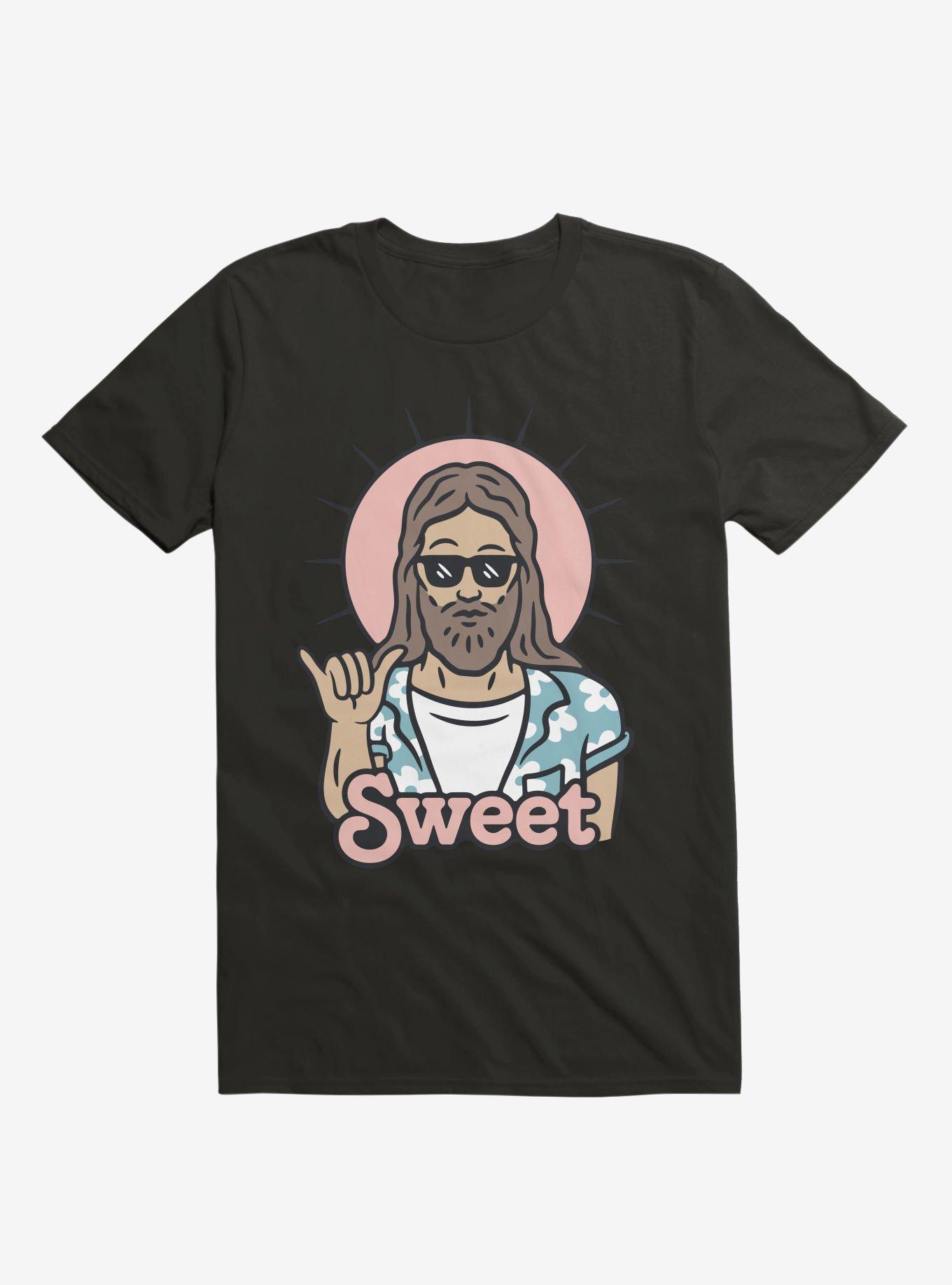 Sweet Cool Shades Jesus T-Shirt, BLACK, hi-res
