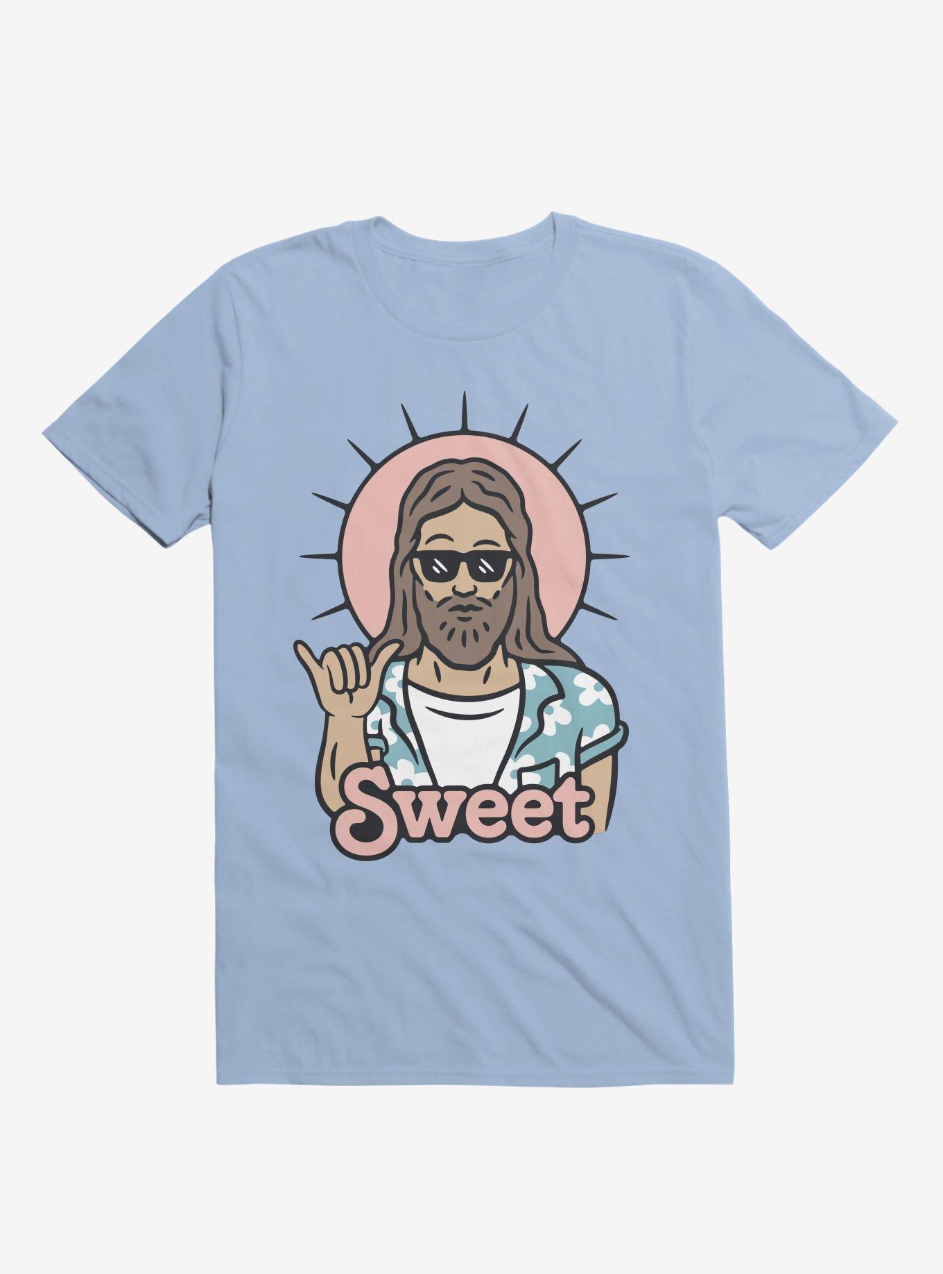 Sweet Cool Shades Jesus T-Shirt, LIGHT BLUE, hi-res
