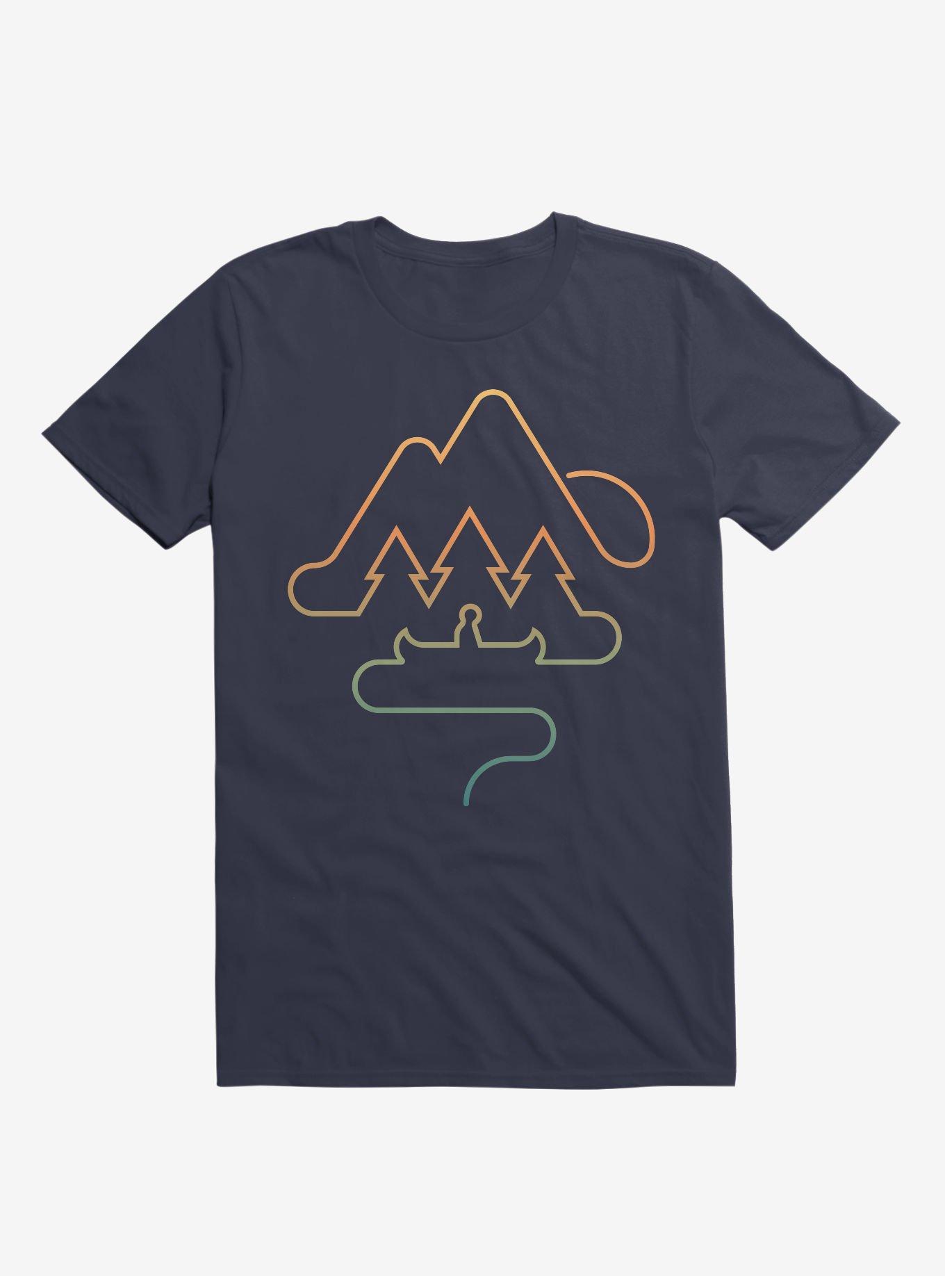 Tree And Canoe Outline T-Shirt, , hi-res