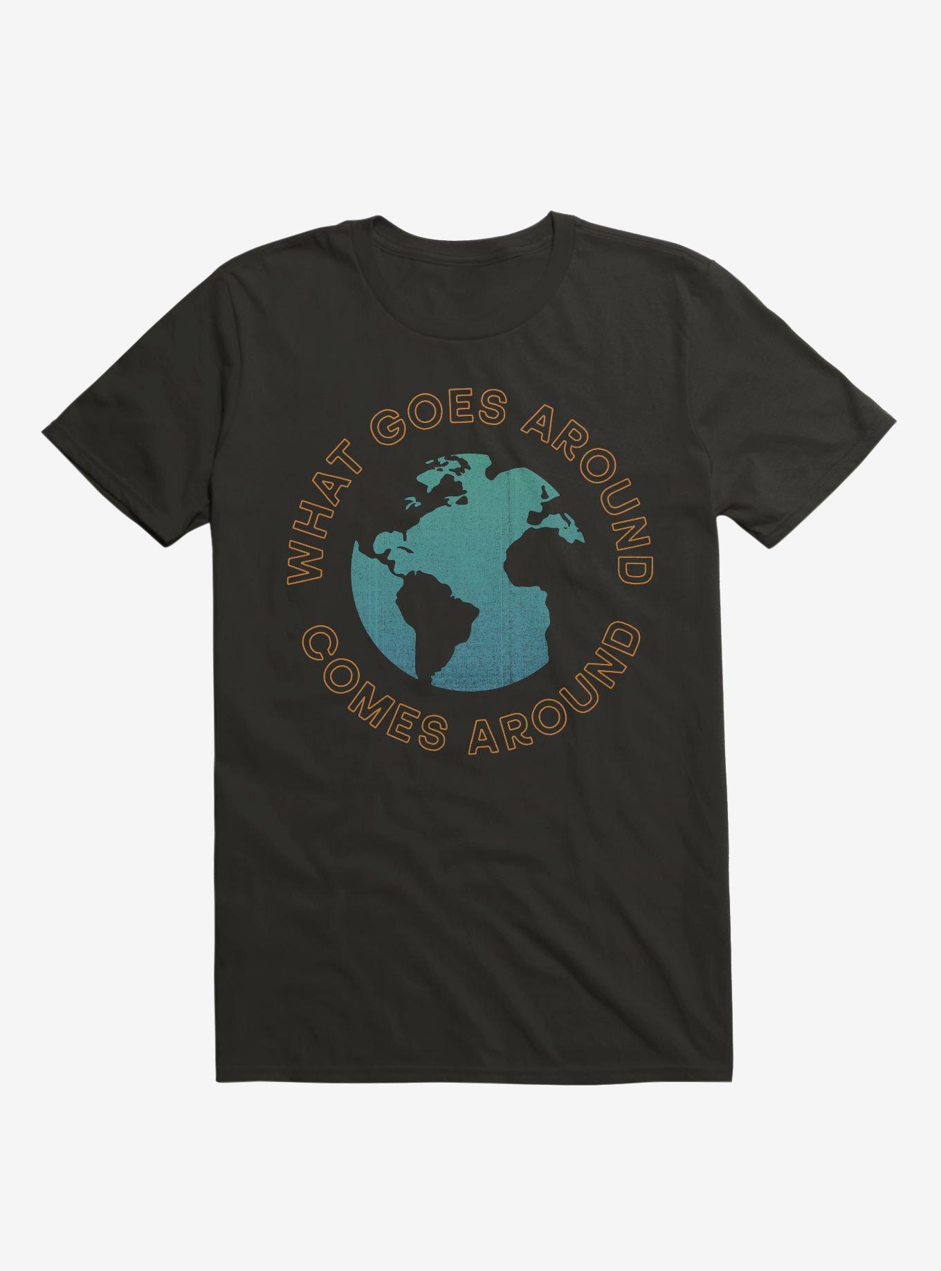What Goes Around Comes Around Earth T-Shirt, BLACK, hi-res