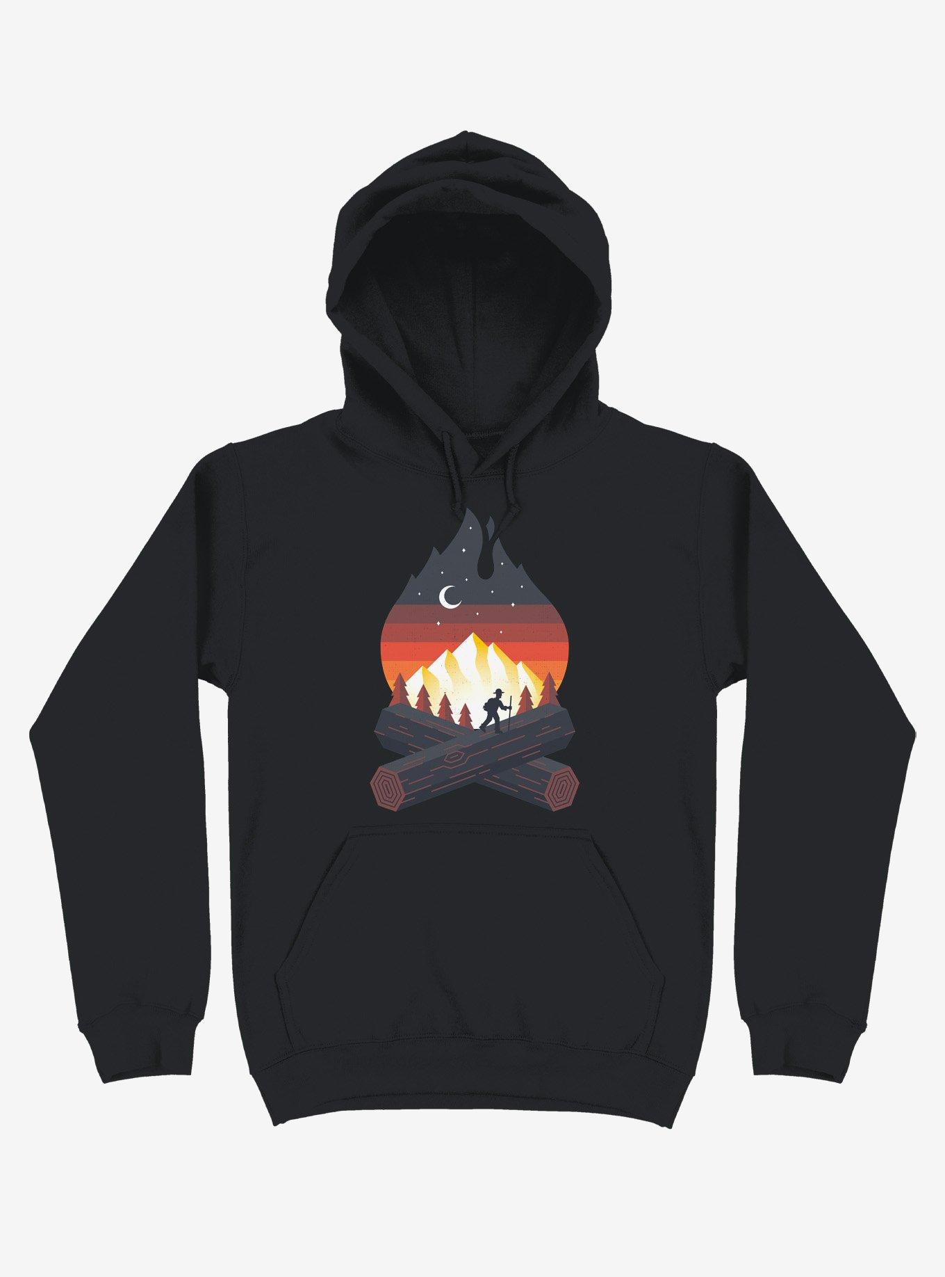 Wildfire Adventure Outline Hoodie, BLACK, hi-res