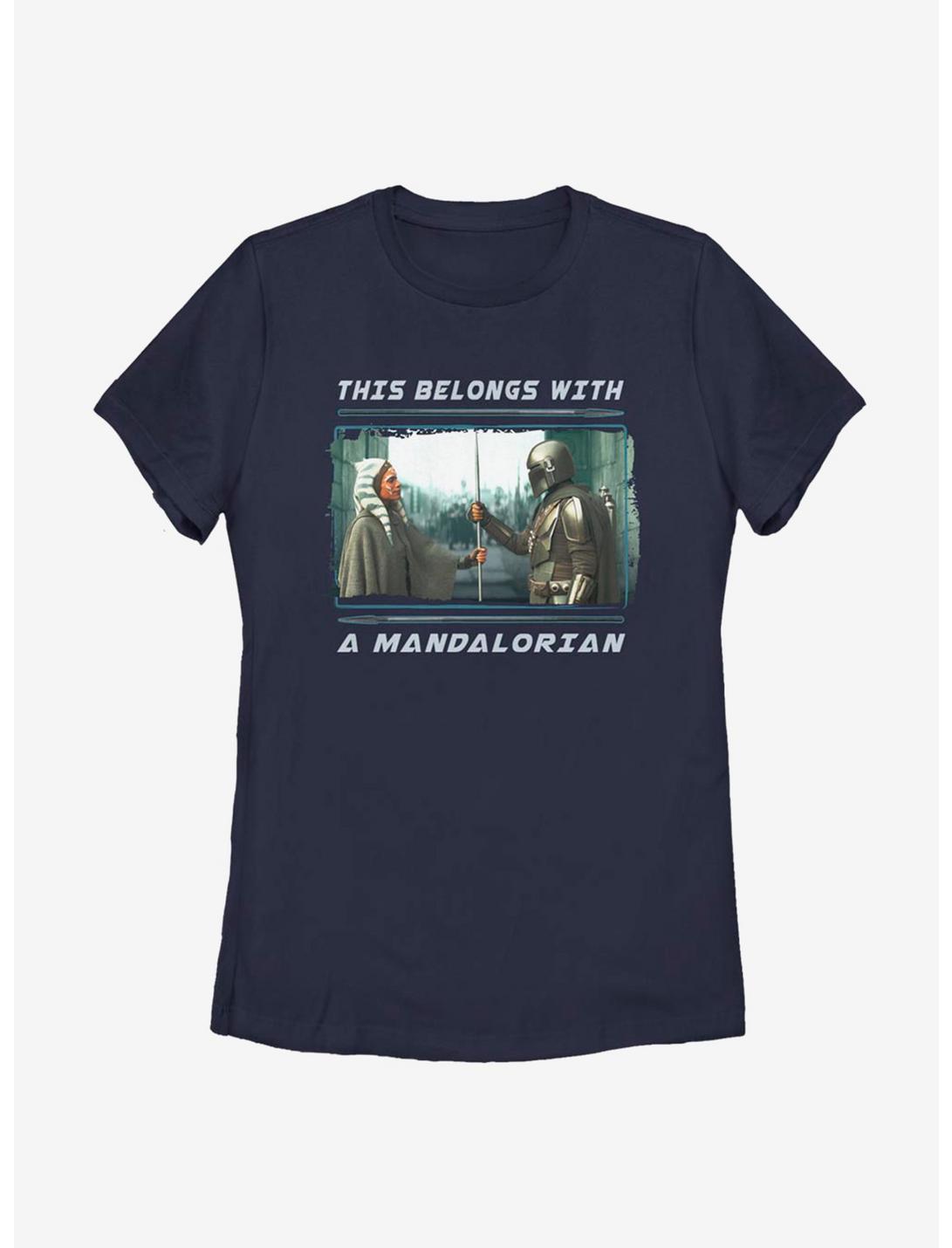 Star Wars The Mandalorian Season 2 Ahsoka Mando Womens T-Shirt, NAVY, hi-res