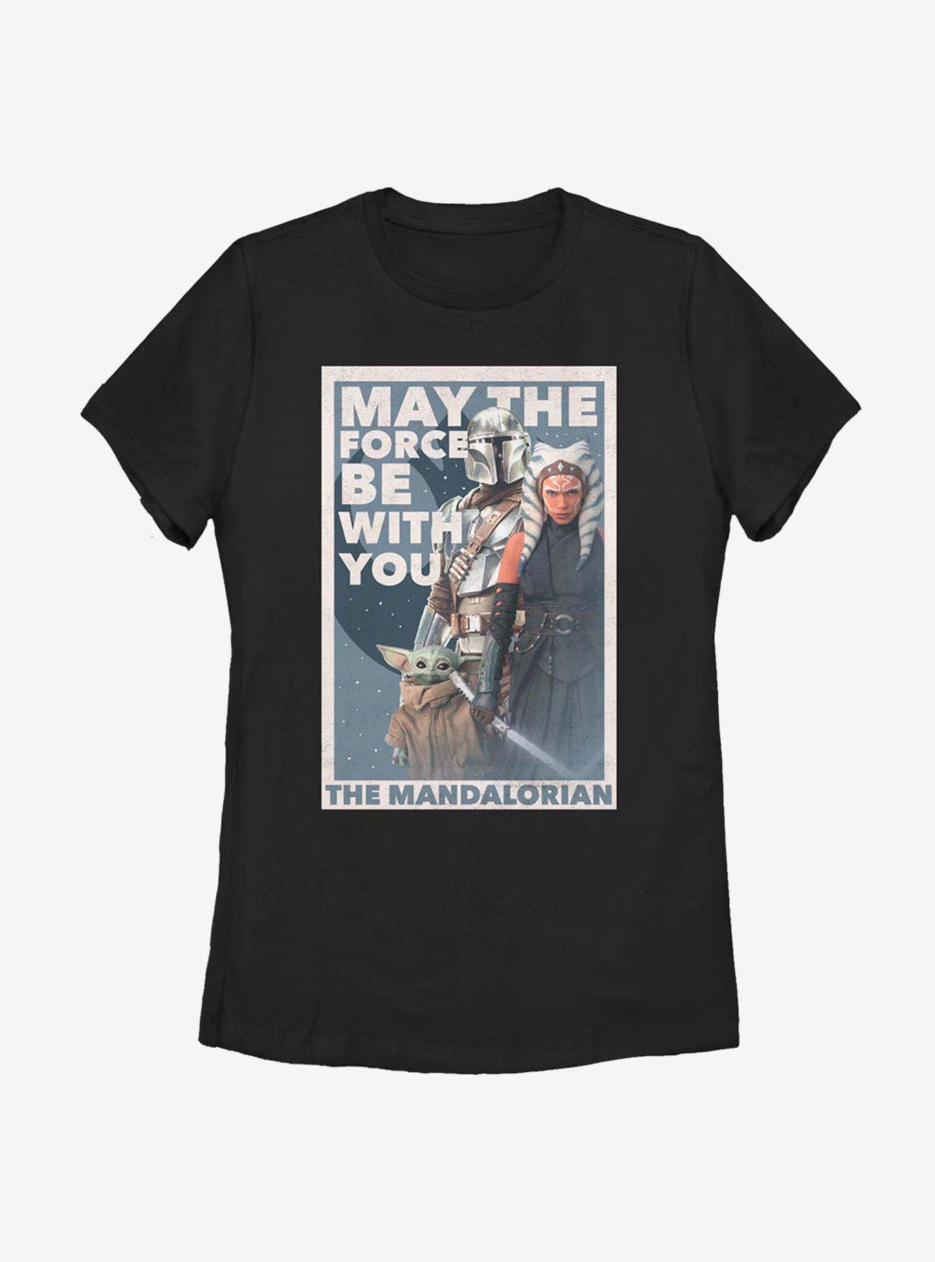 Star Wars The Mandalorian Season 2 Ahsoka Force Be With You Womens T-Shirt, BLACK, hi-res
