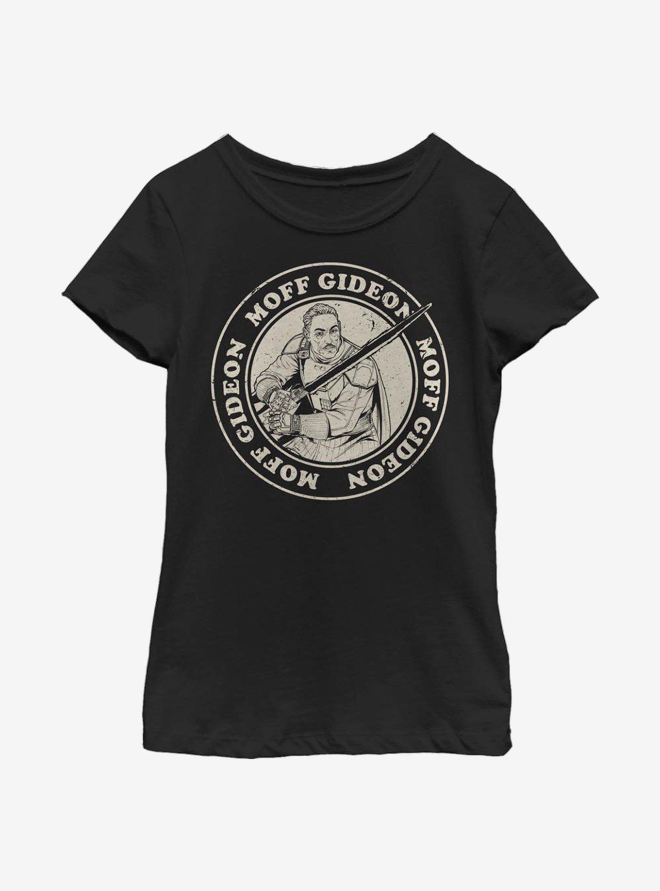 Star Wars The Mandalorian Moff Gideon Circle Youth Girls T-Shirt, BLACK, hi-res