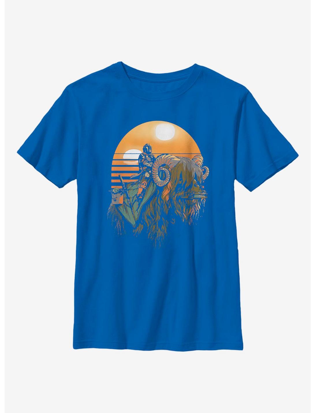 Star Wars The Mandalorian Bantha Riders Youth T-Shirt, ROYAL, hi-res