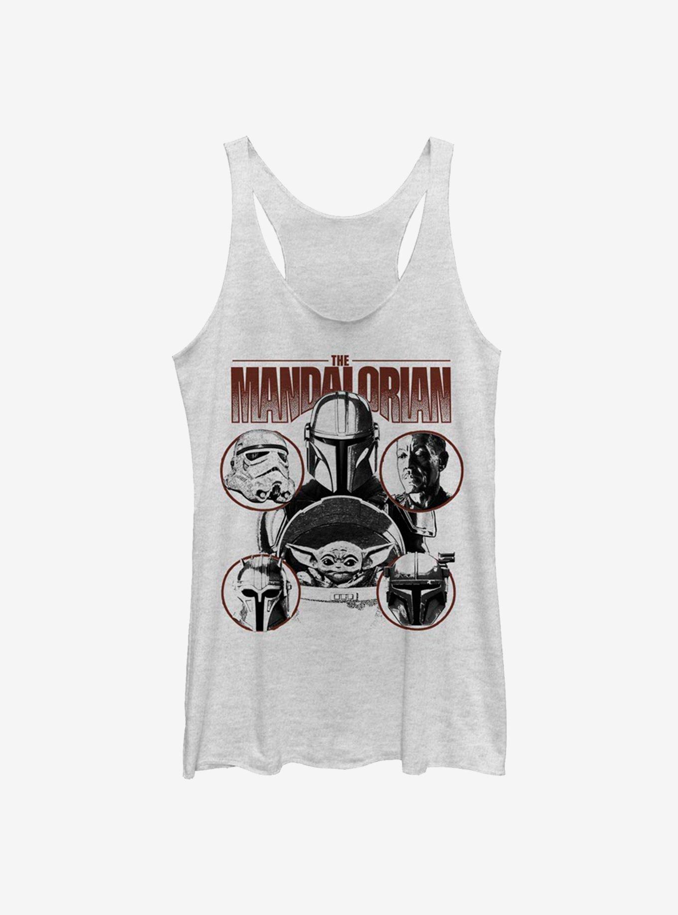 Star Wars The Mandalorian Favored Odds Womens Tank Top, WHITE HTR, hi-res view 1
