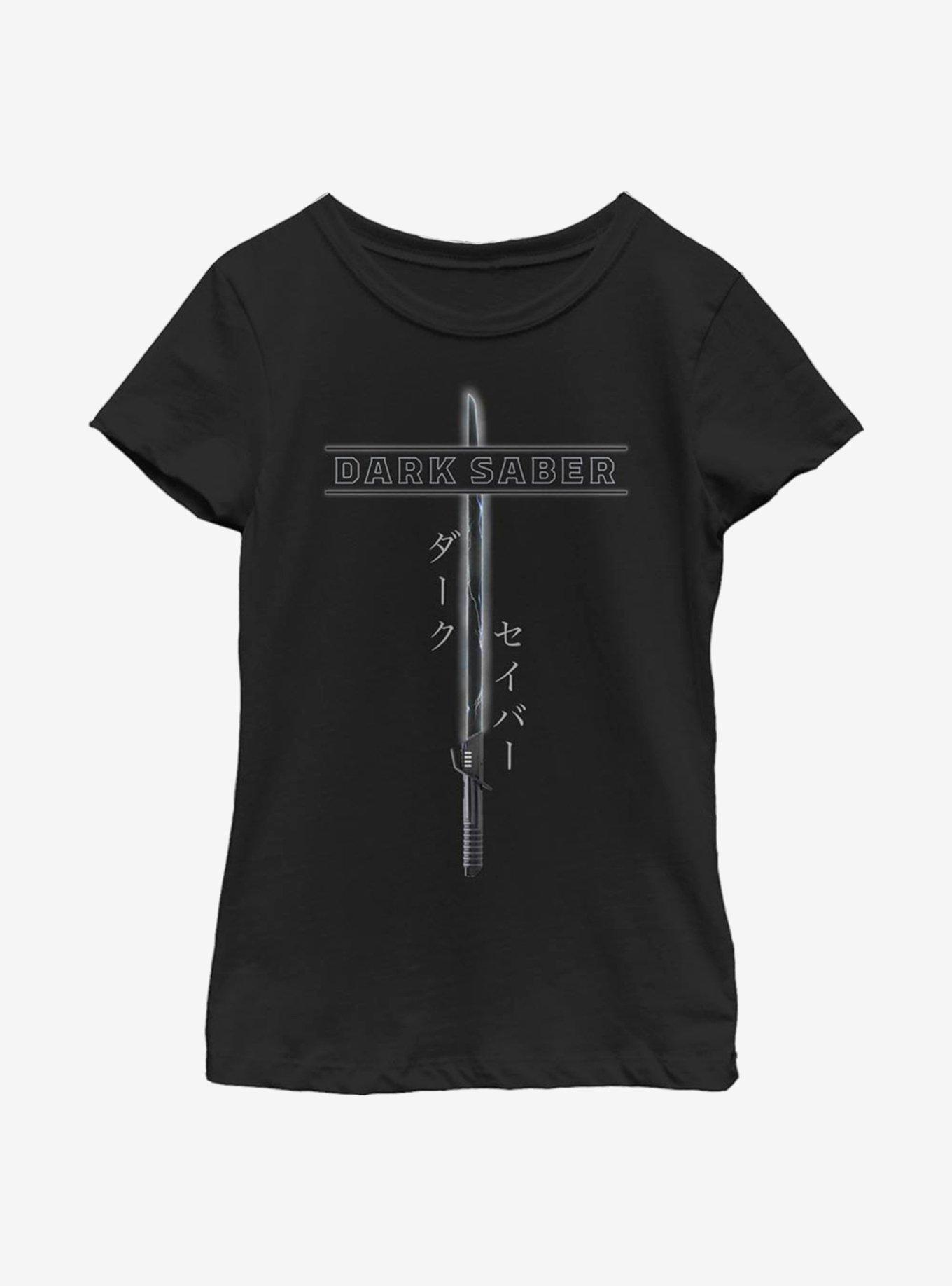 Star Wars The Mandalorian Dark Saber Youth Girls T-Shirt, BLACK, hi-res
