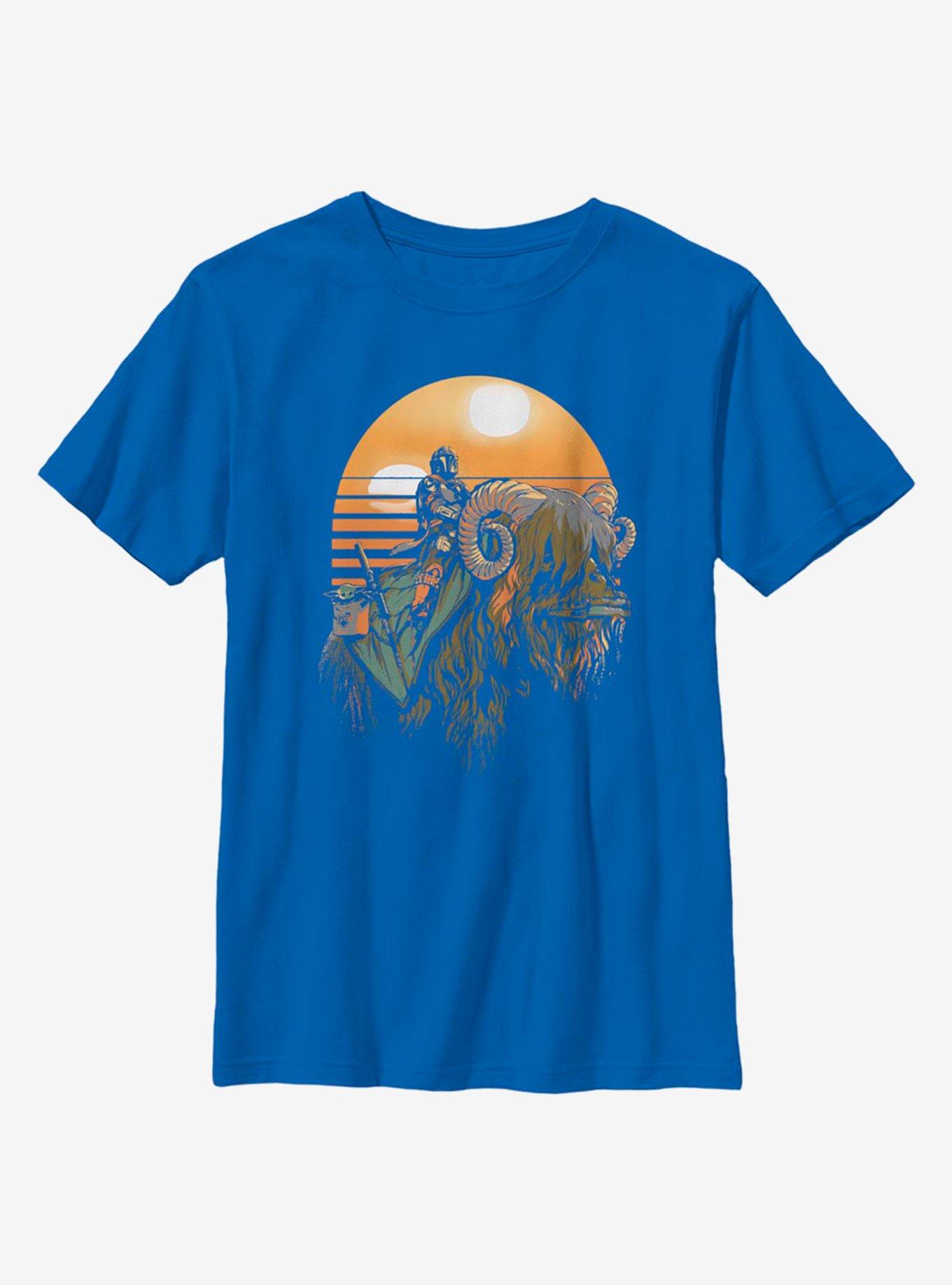 Star Wars The Mandalorian Bantha Riders Youth T-Shirt, ROYAL, hi-res view 1