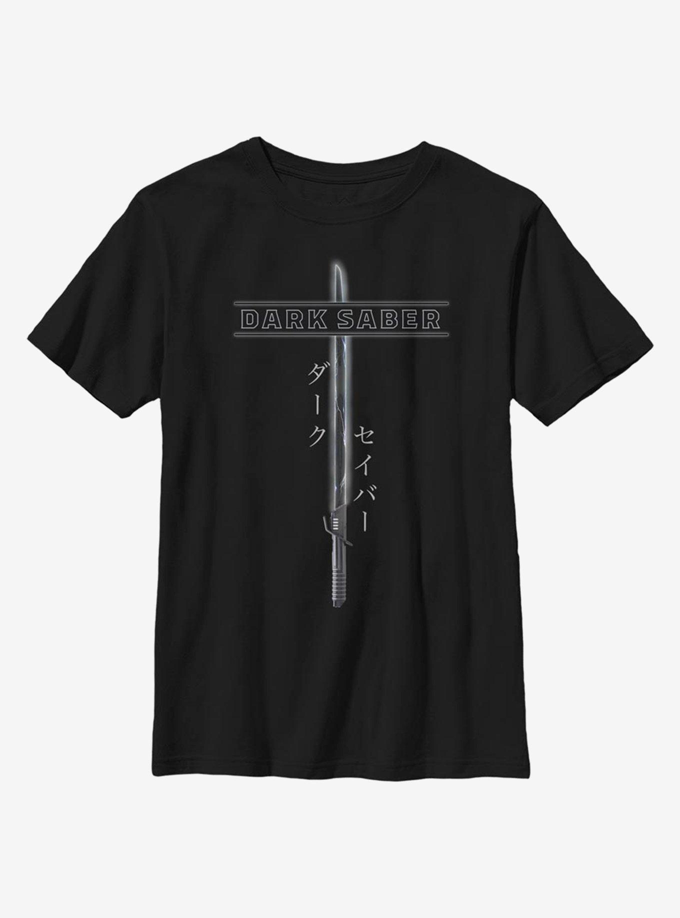 Star Wars The Mandalorian Dark Saber Youth T-Shirt, BLACK, hi-res