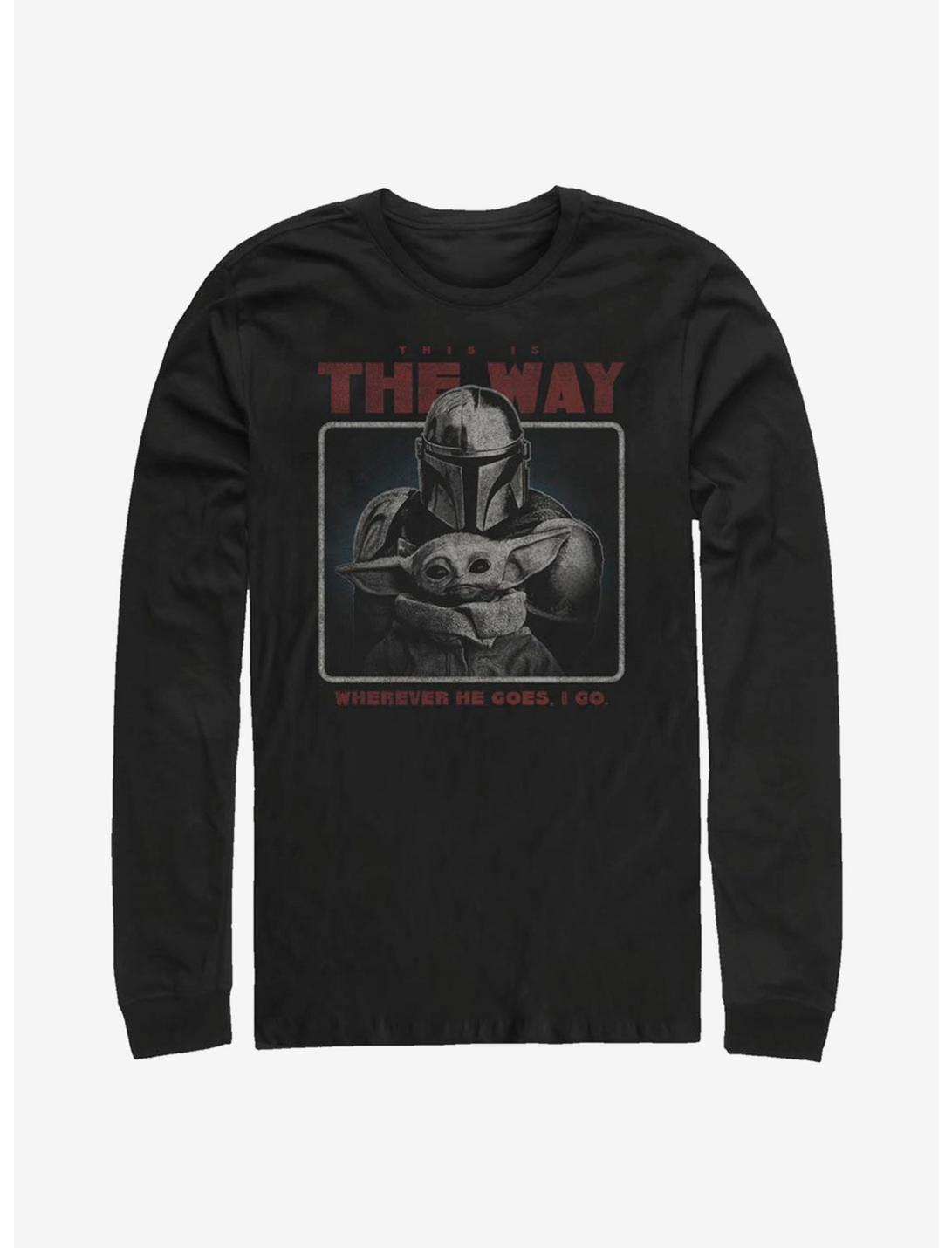Star Wars The Mandalorian Retro Way Long-Sleeve T-Shirt, BLACK, hi-res