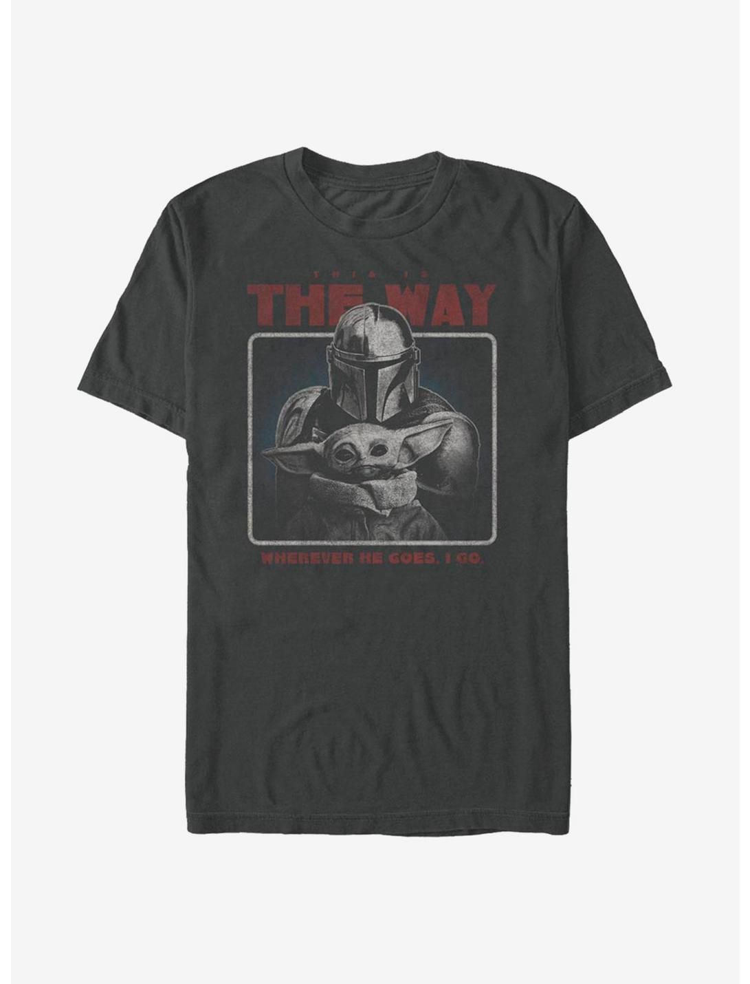 Star Wars The Mandalorian Retro Way T-Shirt, CHARCOAL, hi-res