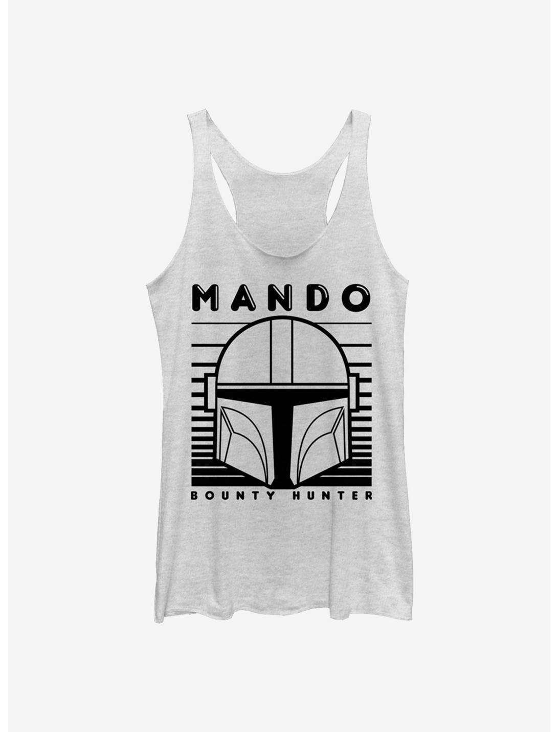 Star Wars The Mandalorian Mando Monotone Womens Tank Top, WHITE HTR, hi-res