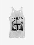 Star Wars The Mandalorian Mando Monotone Womens Tank Top, WHITE HTR, hi-res