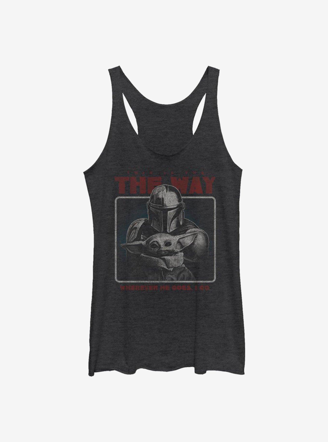 Star Wars The Mandalorian Retro Way Womens Tank Top, BLK HTR, hi-res