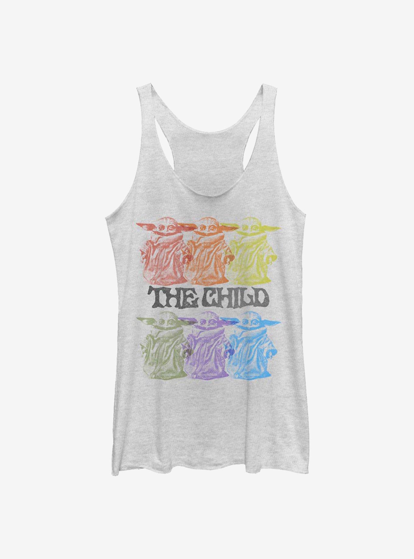 Star Wars The Mandalorian Vintage Innocence Womens Tank Top, WHITE HTR, hi-res