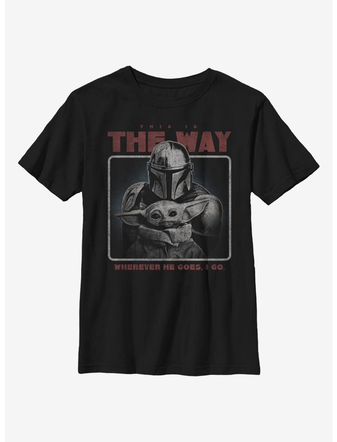 Star Wars The Mandalorian Retro Way Youth T-Shirt, BLACK, hi-res