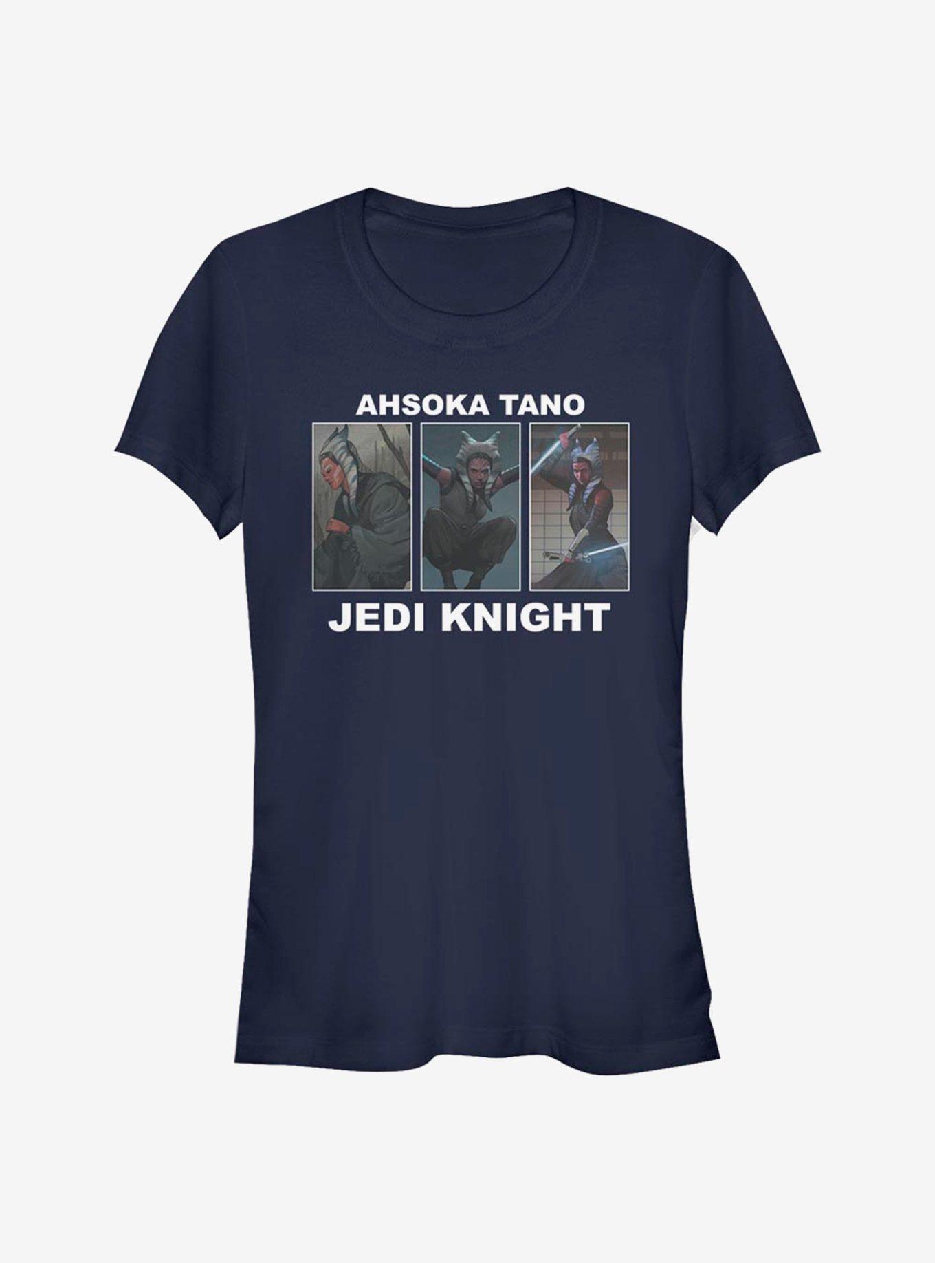 Star Wars The Mandalorian Ahsoka Tano Jedi Knight Girls T-Shirt, NAVY, hi-res