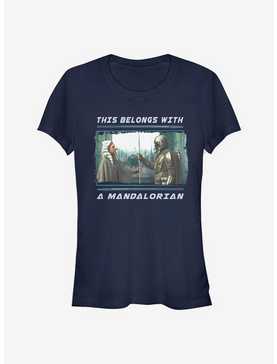 Star Wars The Mandalorian Belongs With A Mandalorian Girls T-Shirt, , hi-res