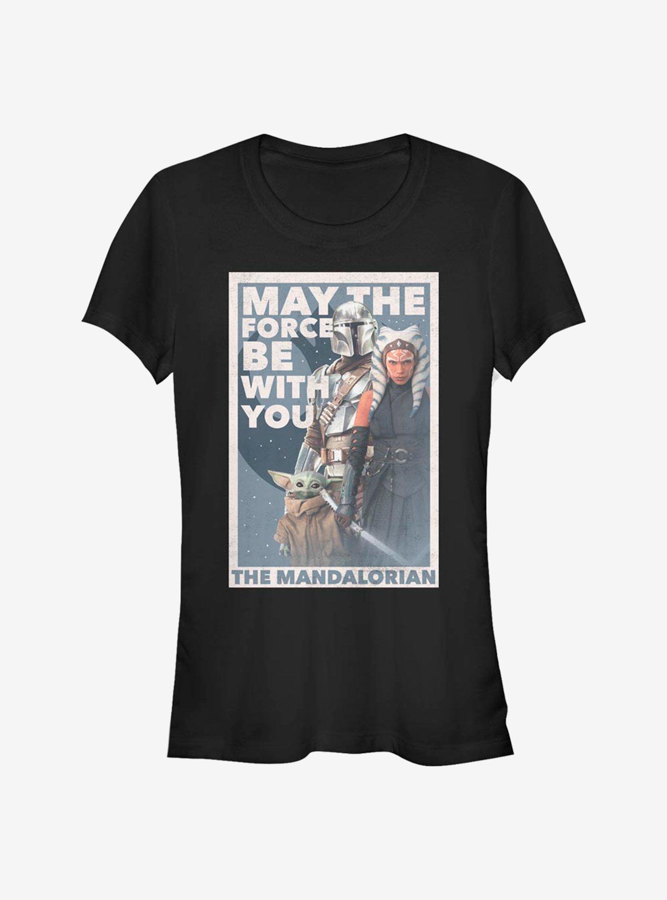 Star Wars The Mandalorian May The Force Be With You Girls T-Shirt, BLACK, hi-res