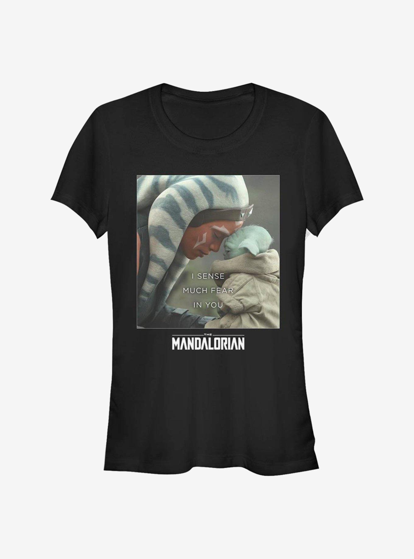 Star Wars The Mandalorian Ahsoka Tano The Child Sense Fear Girls T-Shirt, BLACK, hi-res