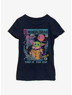 Star Wars The Mandalorian Neon Poster Youth Girls T-Shirt, , hi-res