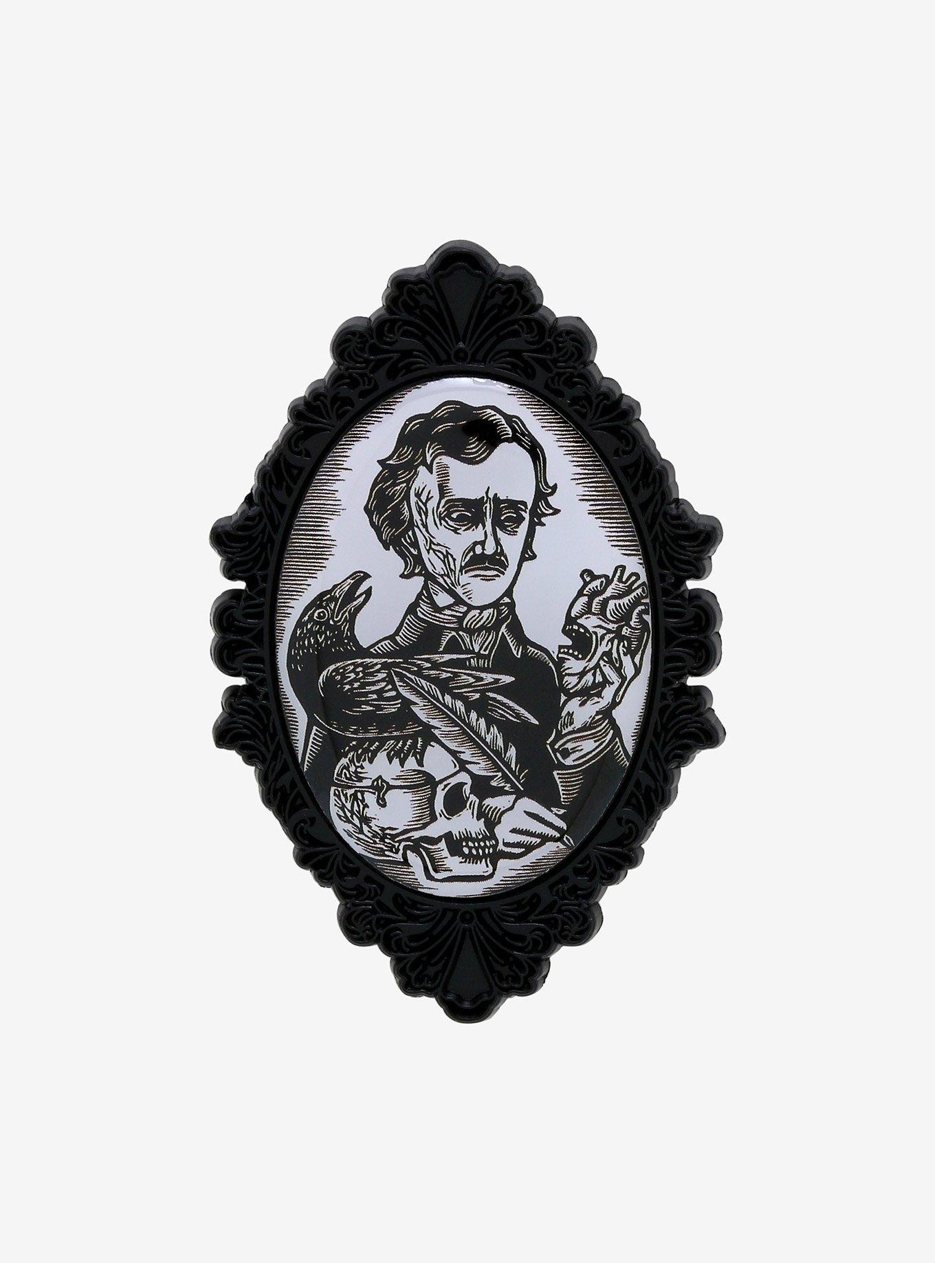 Ex Libris Edgar Allan Poe Enamel Pin By Brian Reedy, , hi-res