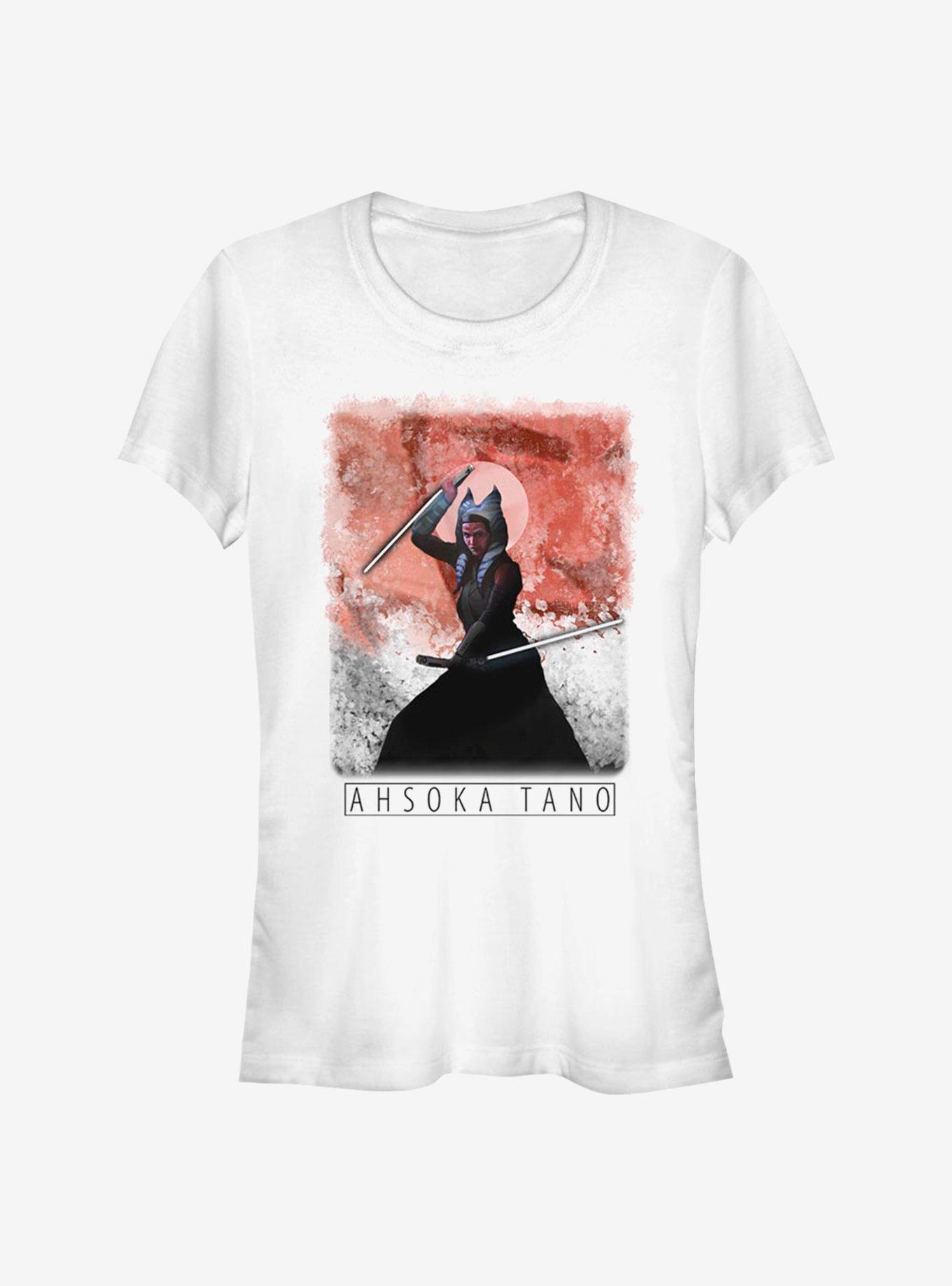 Star Wars The Mandalorian Ahsoka Tano Lightsaber Girls T-Shirt, WHITE, hi-res