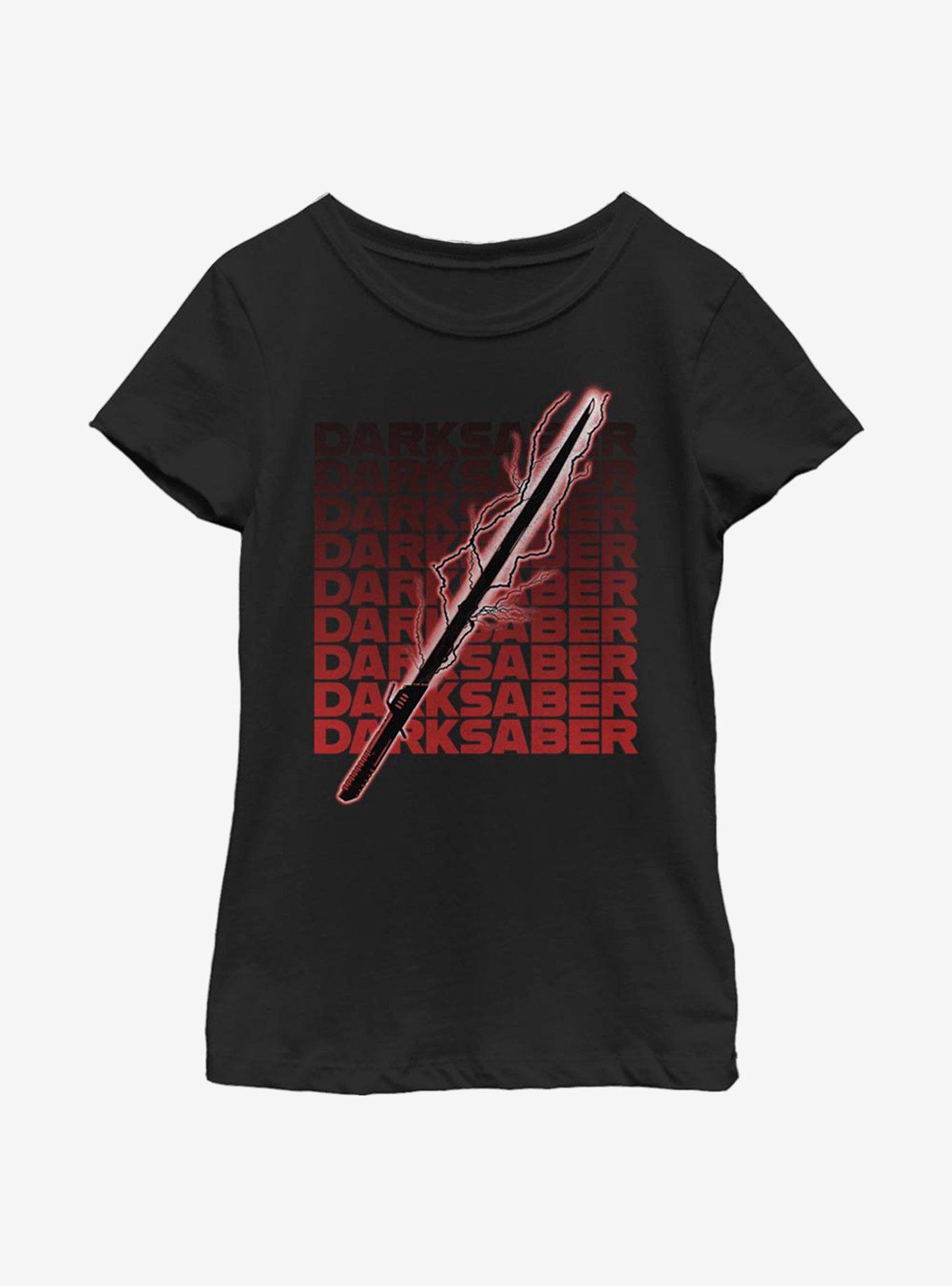 Star Wars The Mandalorian Darksaber Text Youth Girls T-Shirt, , hi-res